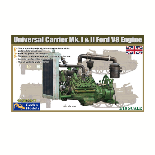 Gecko 1/16 Ford V8 Engine For Universal Carrier Mk. I & II GECKO 16GM0017