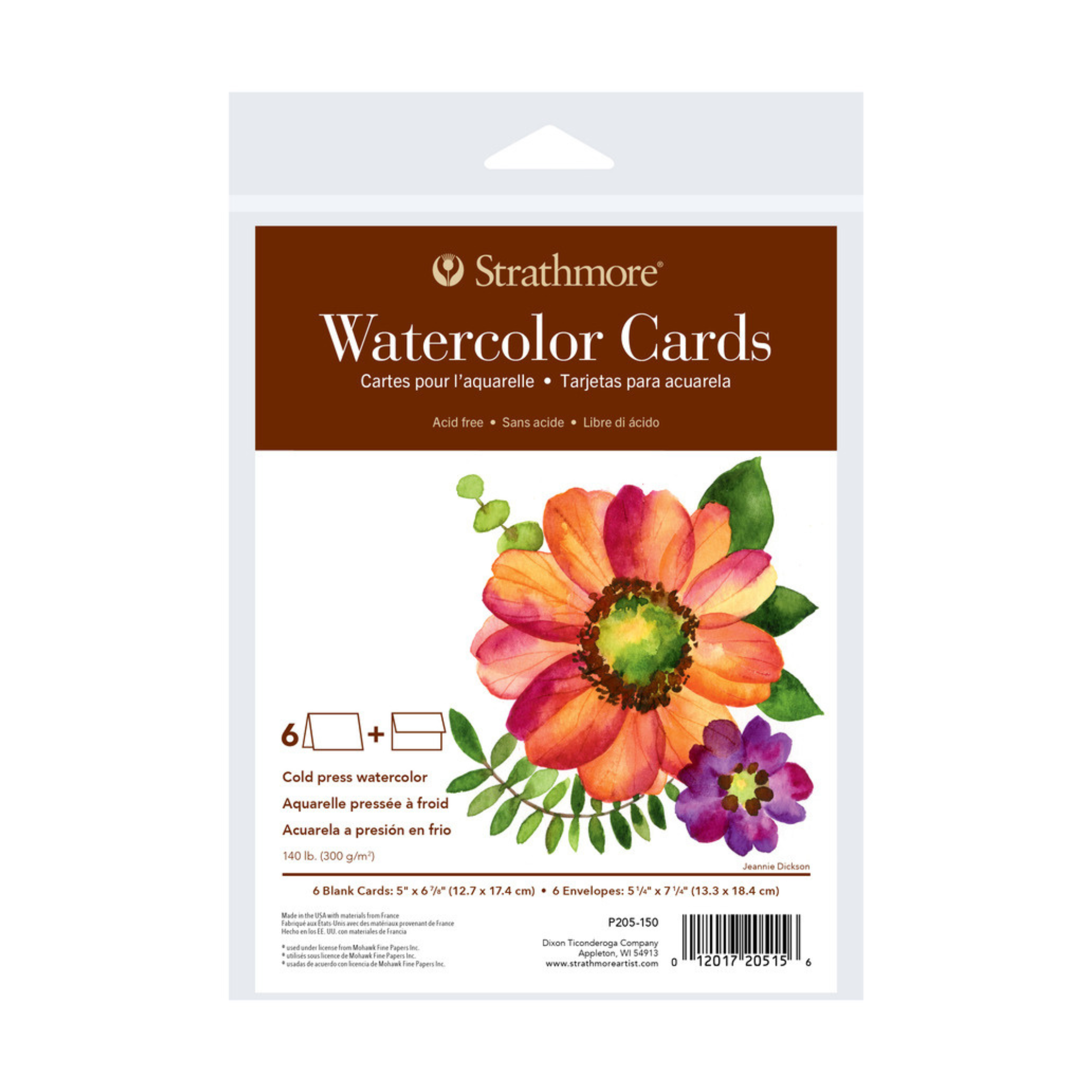 Watercolor Cards, 5" x 6.875" (6pk) STR-P205-150