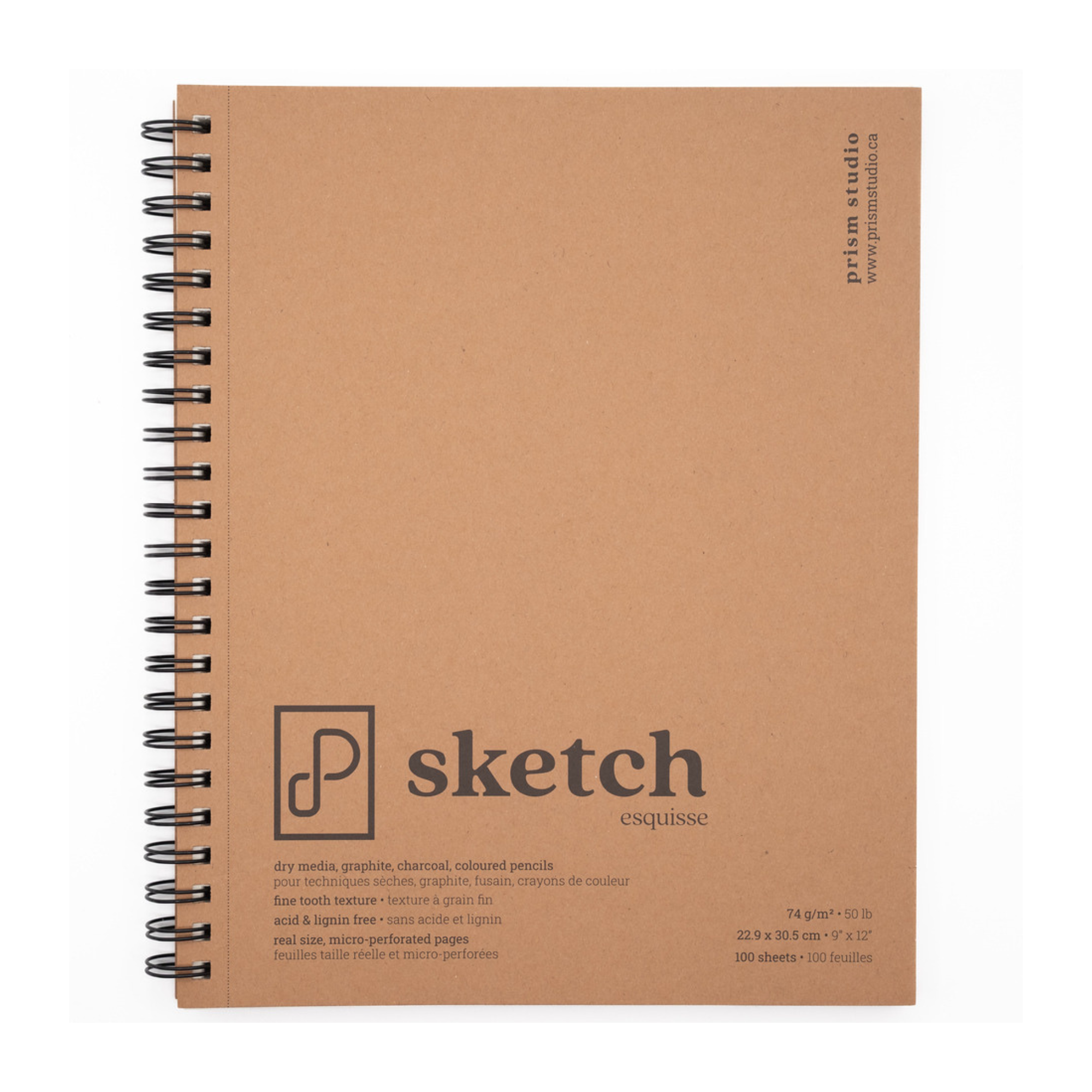 Sketch Pad, 9" x 12", Spiral-Bound at Side PRS-AP-5640