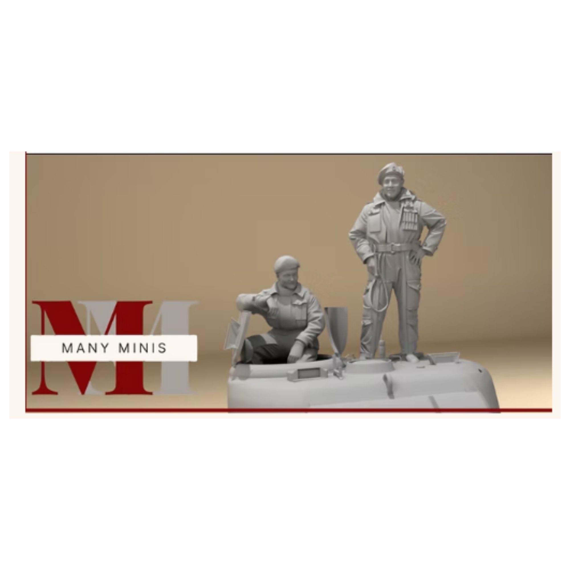 Commonwealth - 2 Man Tank Crew 1/35 Many Minis 06-012