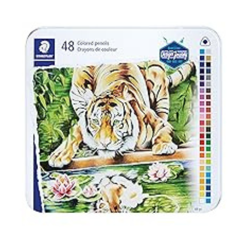 Coloured Pencils, Triangular Barrel, 48pc Tin STA 1278M48A6