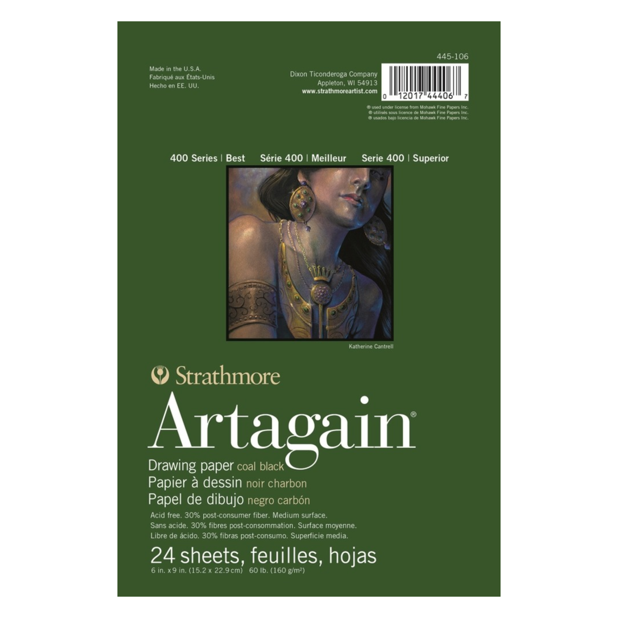 400 Series Artagain Pad, Coal Black - 6" x 9" STR-P445-106-1