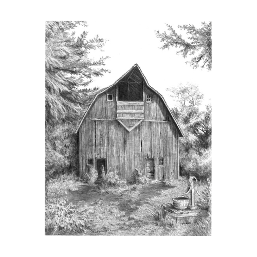 Sketching Made Easy, Standard - Old Country Barn LAN-SKBN1
