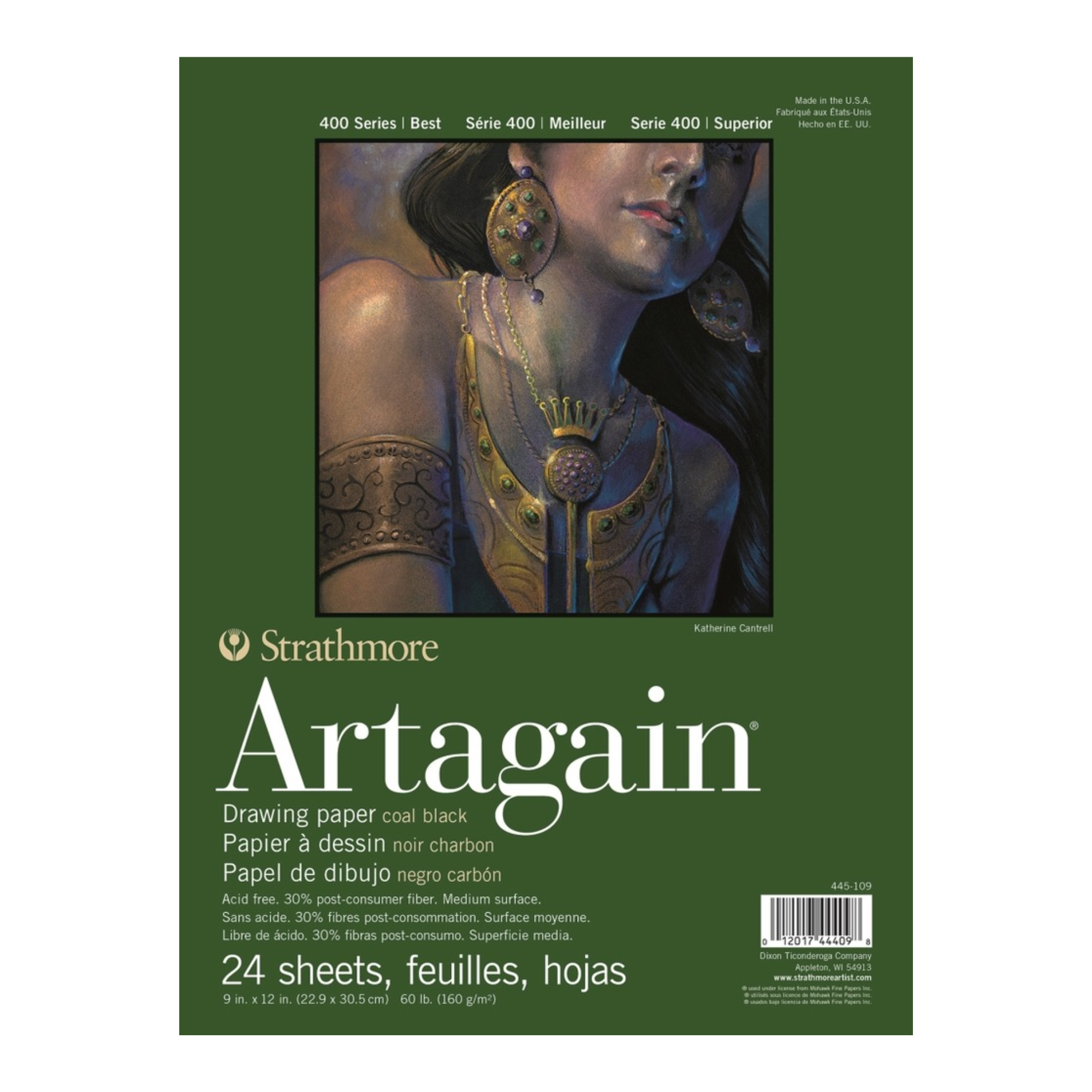 400 Series Artagain Pad, Coal Black - 9" x 12" STR-P445-109-1