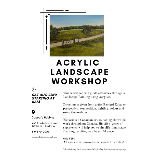 Acrylic Landscape Workshop Saturday August 22nd!