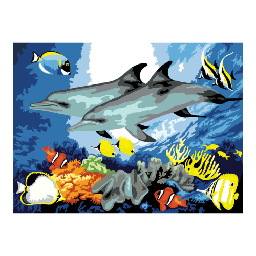 Junior Painting By Numbers, Large - Dolphins LAN-PJL10