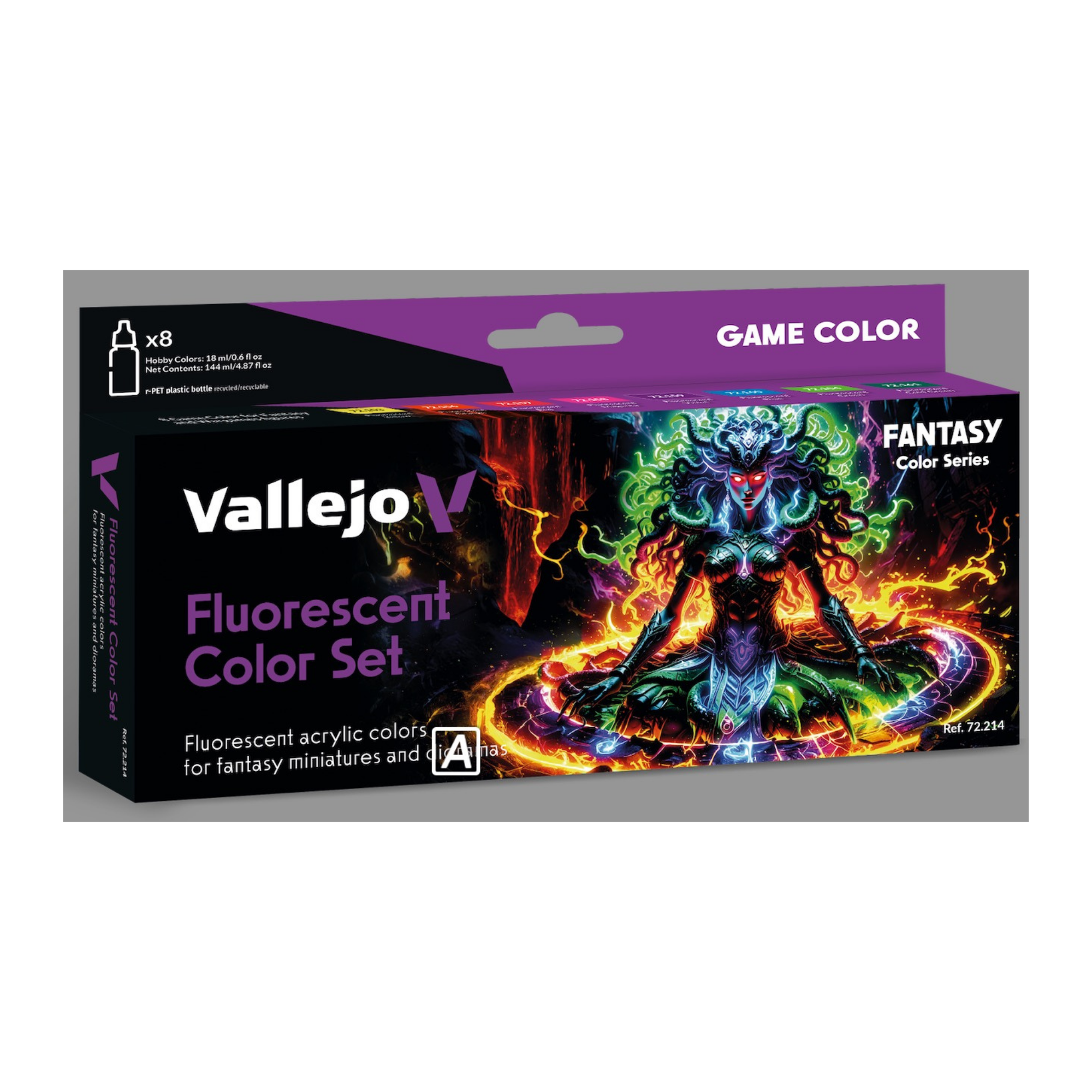 FLOURESCENT SET 8 COLOURS VAL 72214