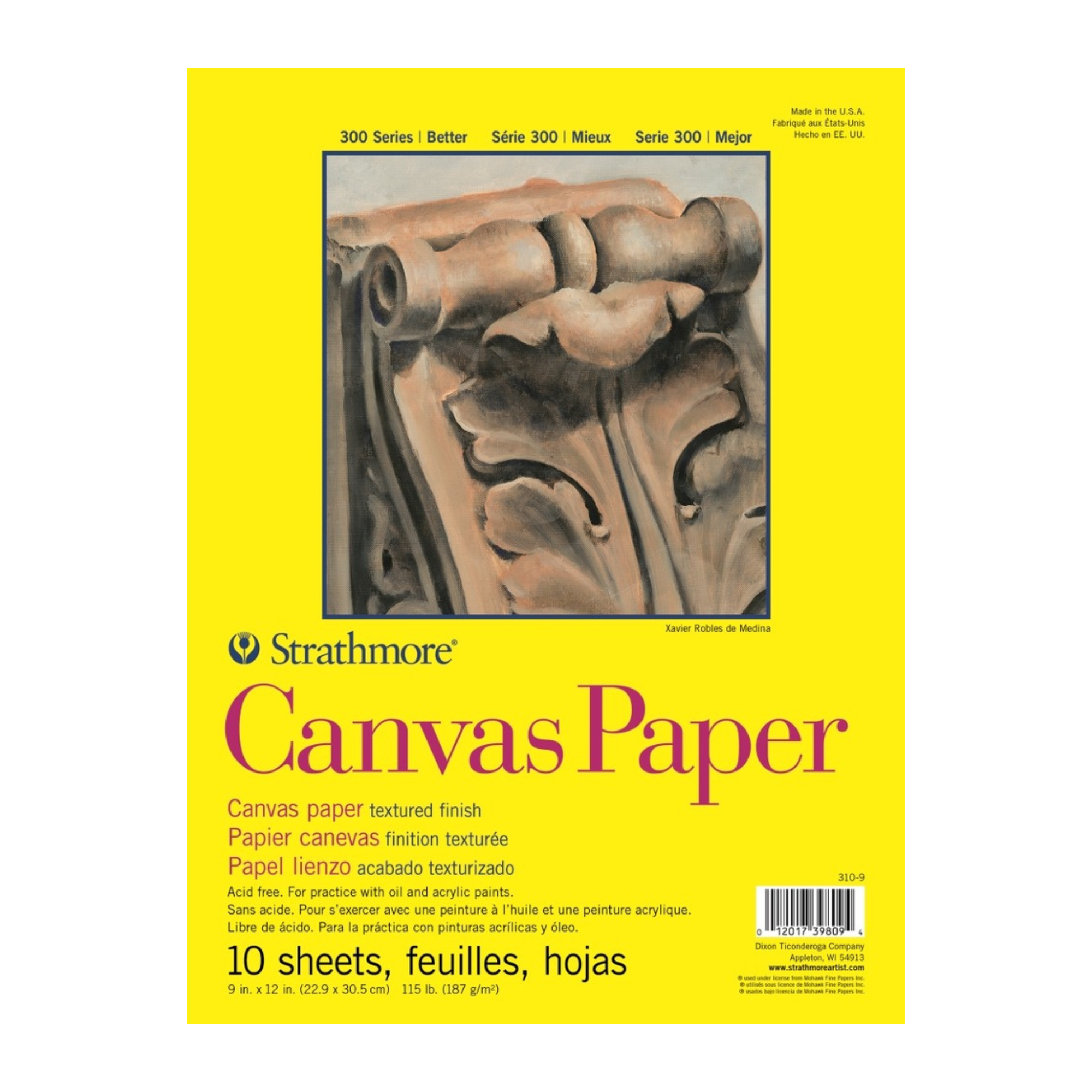 300 Series Canvas Paper Pad, 9" x 12" STR-P310-9-1