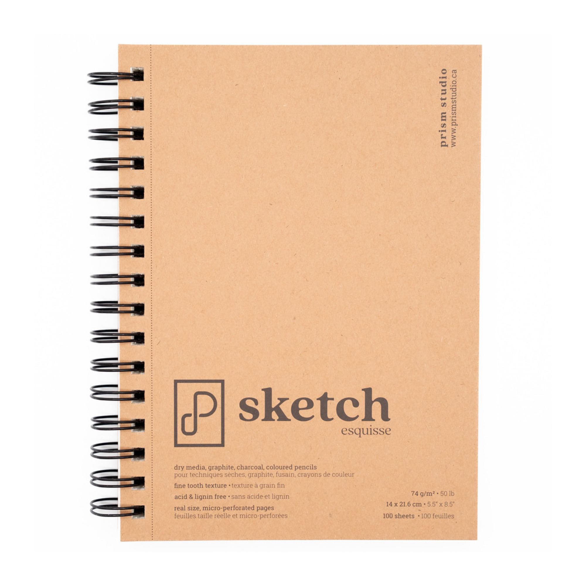 Sketch Pad, 5.5" x 8.5", Spiral-Bound at Side PRS-AP-6128