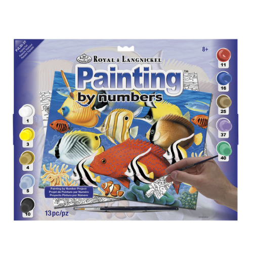 Junior Painting By Numbers, Large - Tropical Fish LAN-PJL30