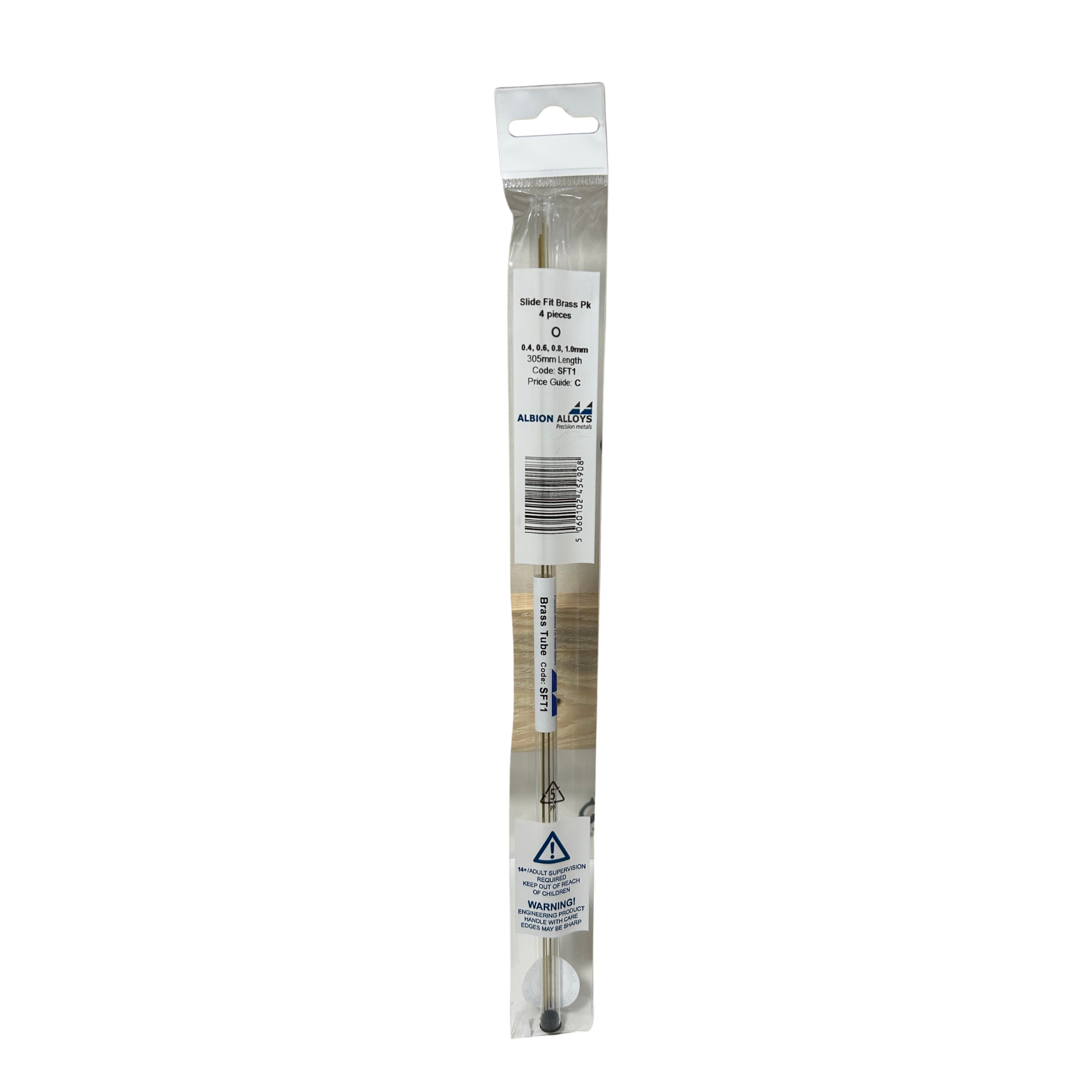 0.4,0.6,0.8,1.0 Slide Fit Brass Pack 4 Pieces/Sleeve ALB SFT1