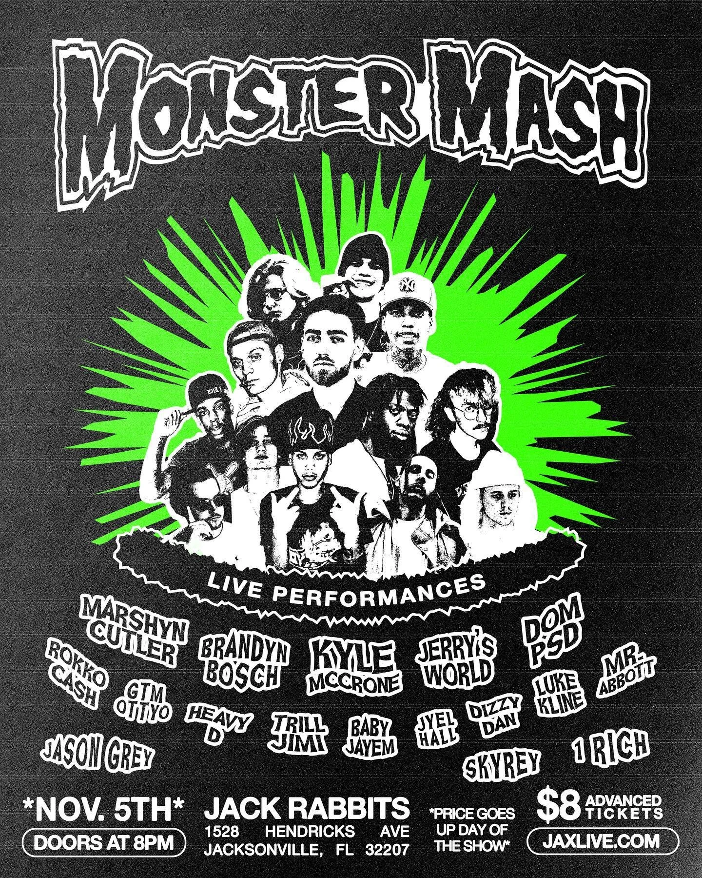 took a lil hiatus, getting my life together💫 made this event poster for @kyle_mccrone ❇️👹
.
.
.
.
#monstermash #icographica #undergroundhiphop #posterunion