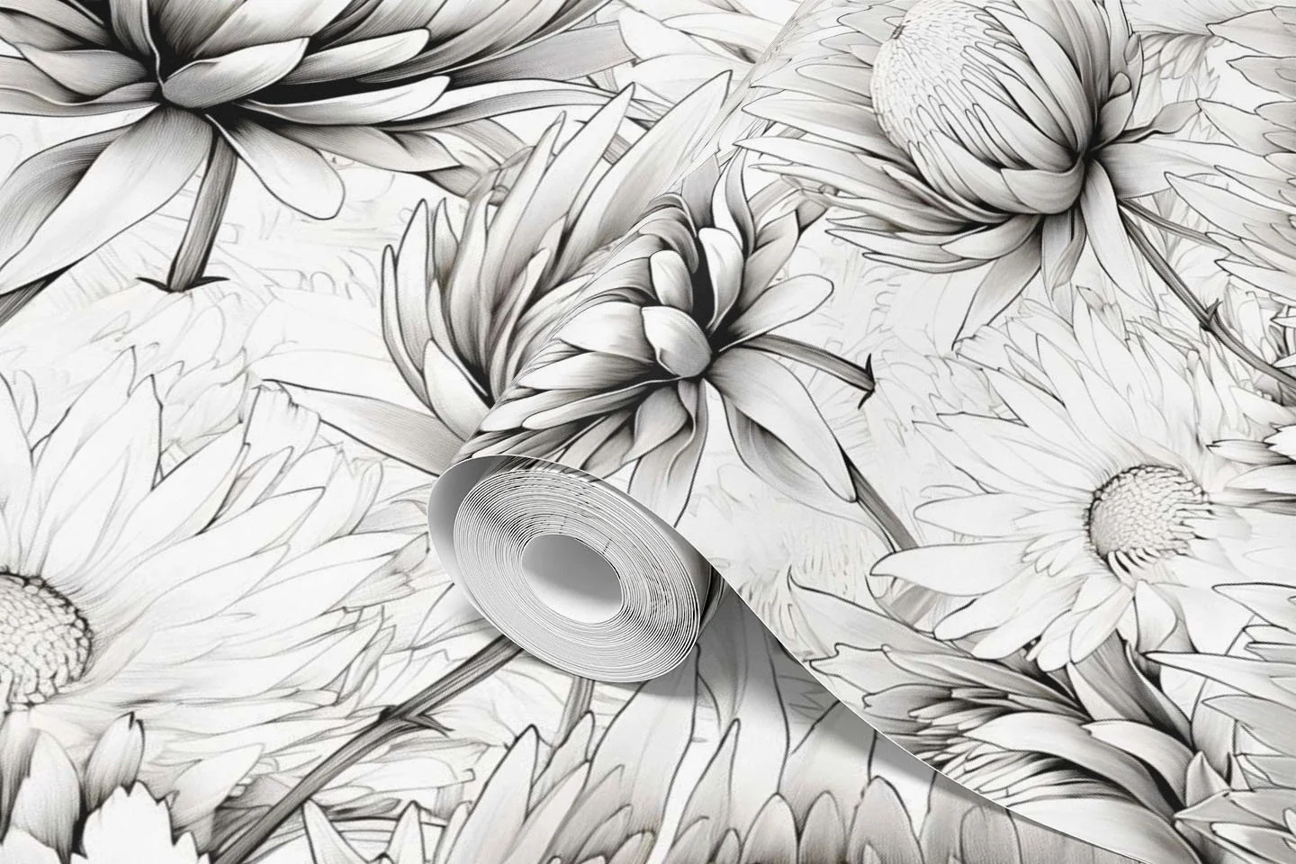 South African Protea Peel & Stick Wallpaper Bespoke Removable