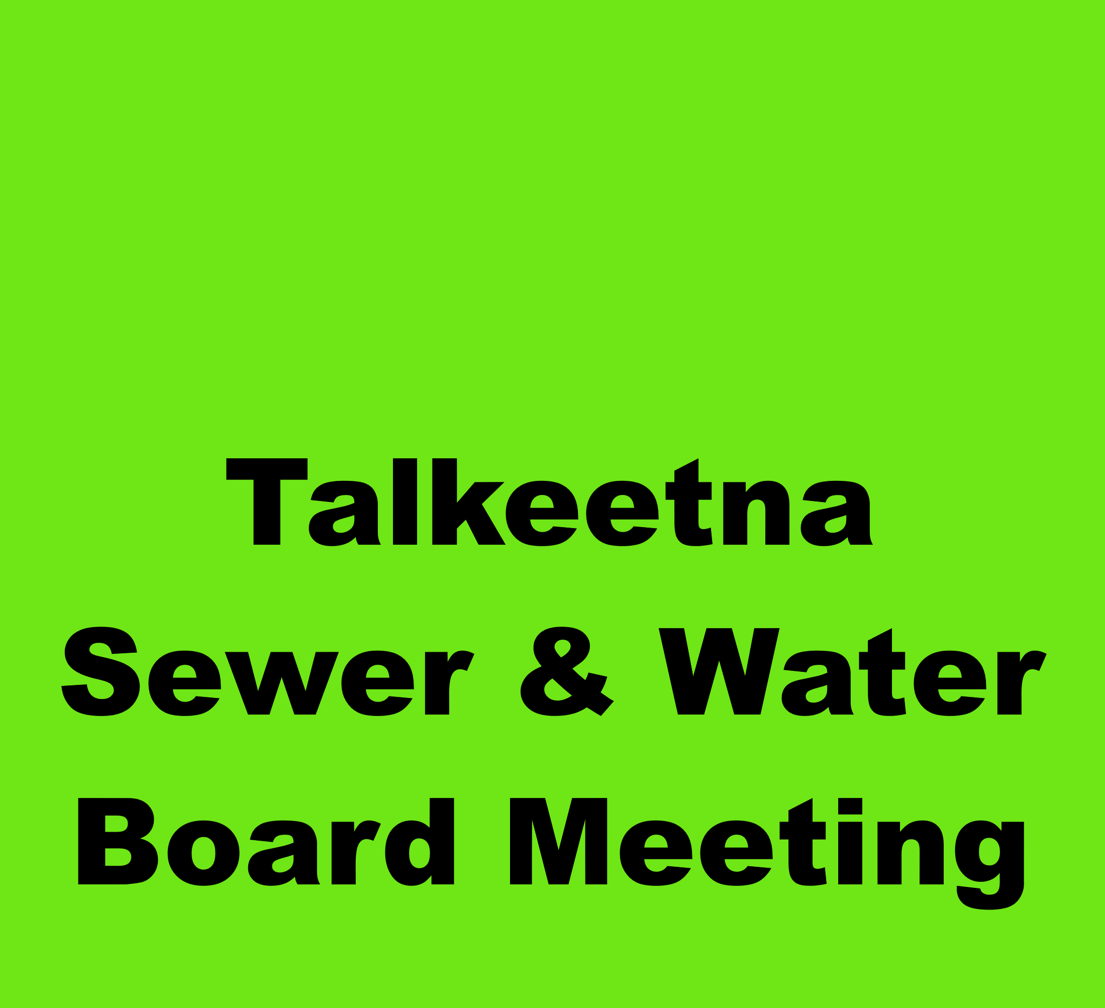 Talkeetna Sewer and Water Board