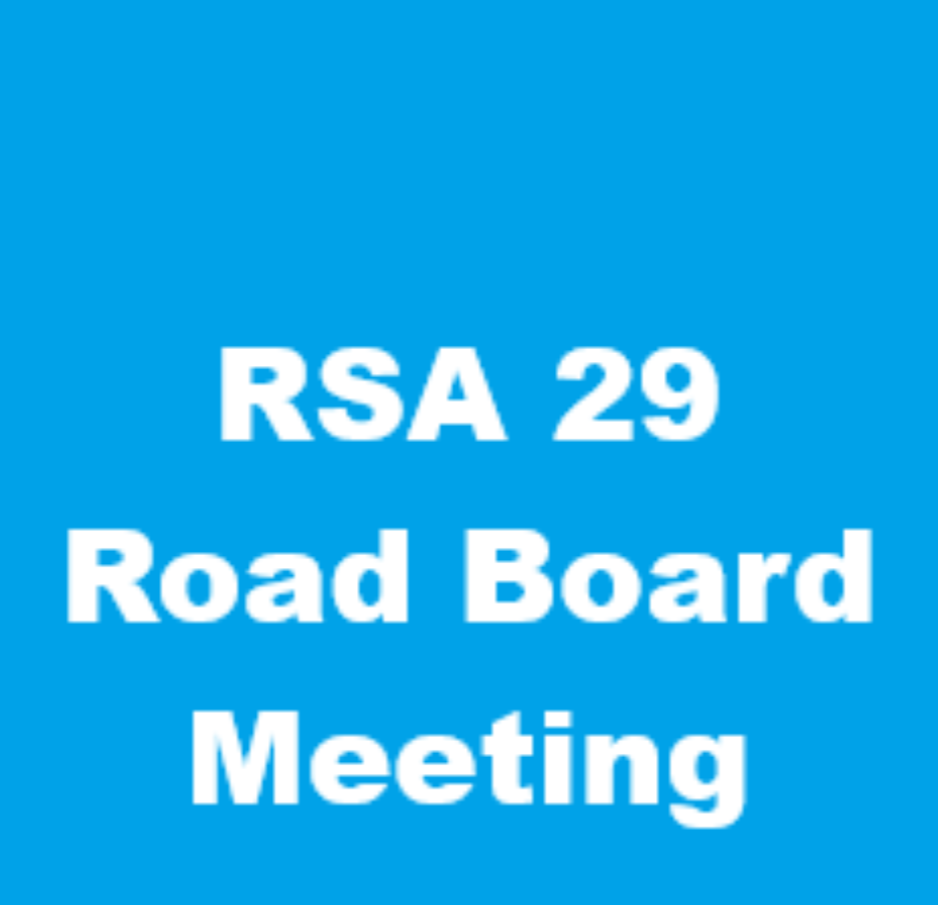CANCELLED - RSA 29 Road Board