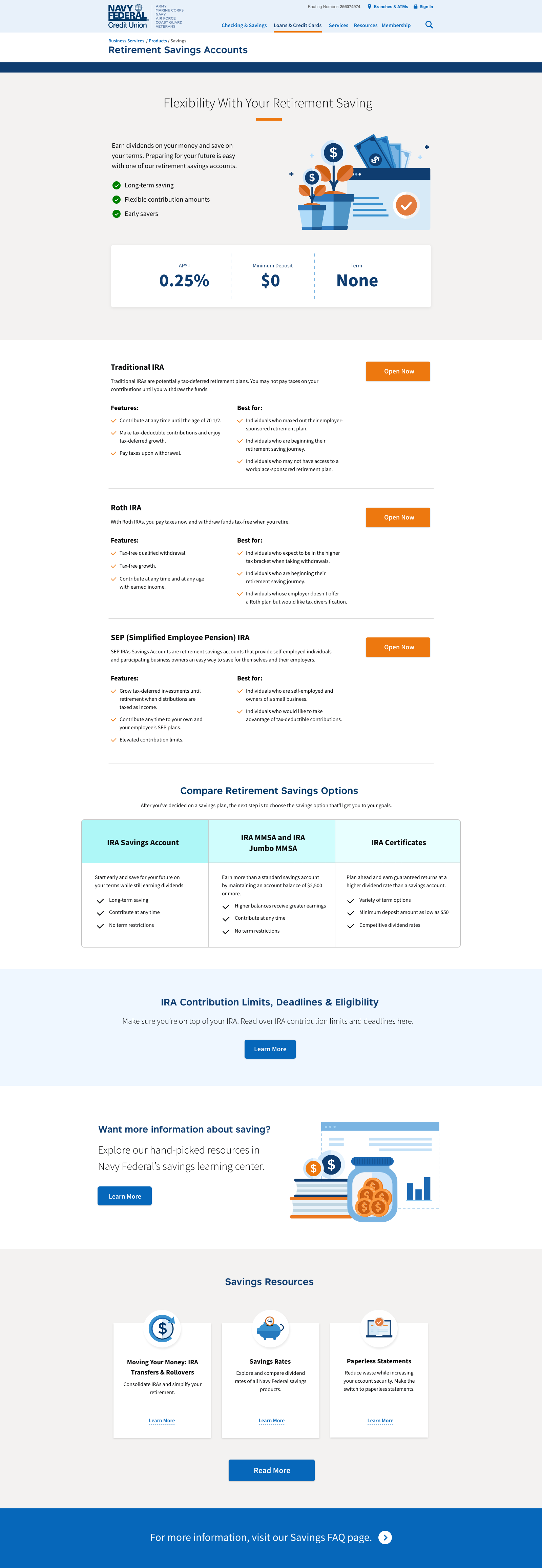 Retirement Savings Visual Mock