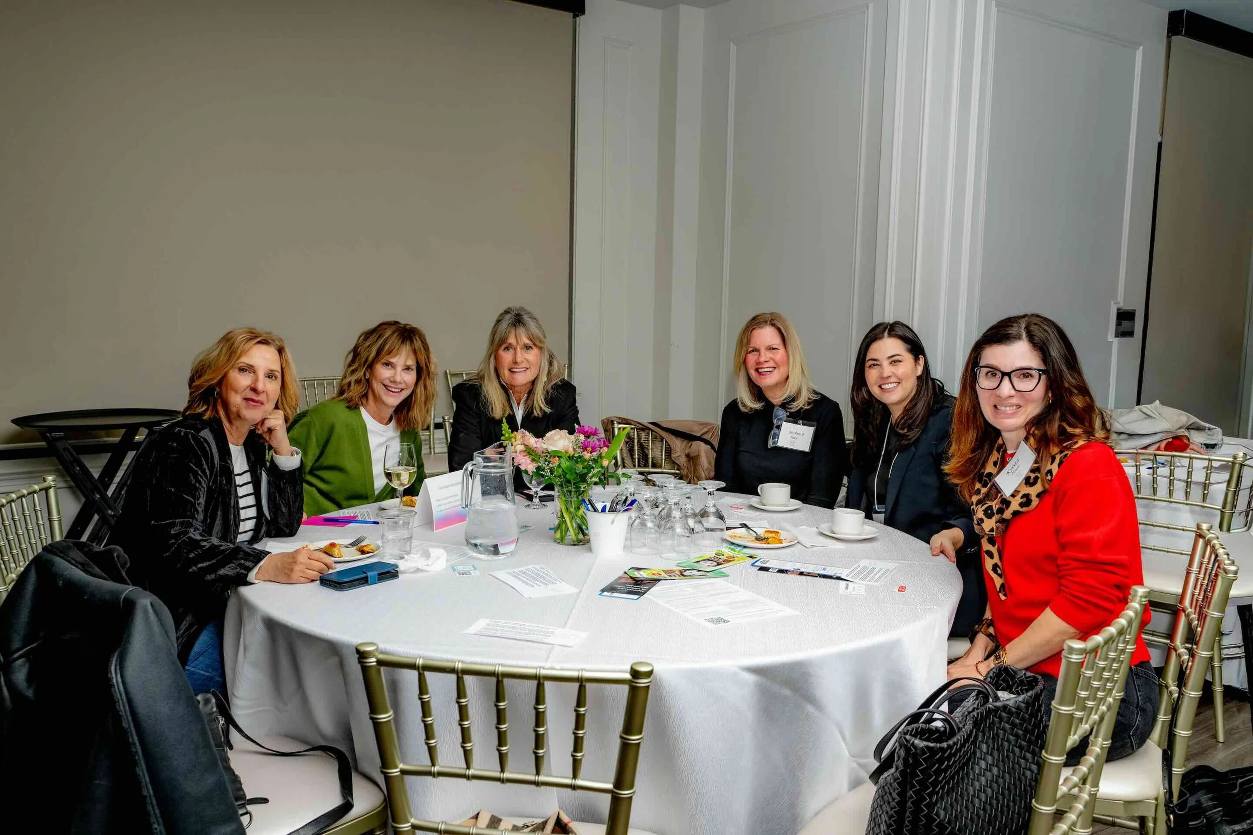 Members, from left, Julie Capone, Shelley Heffner, Sue Holmes, JoAnn Daly, Alyssa Daly, and Krista Hann at 100 Women Who Care Hamilton-Wentworth's winter meeting, Carmen’s. Feb. 4.