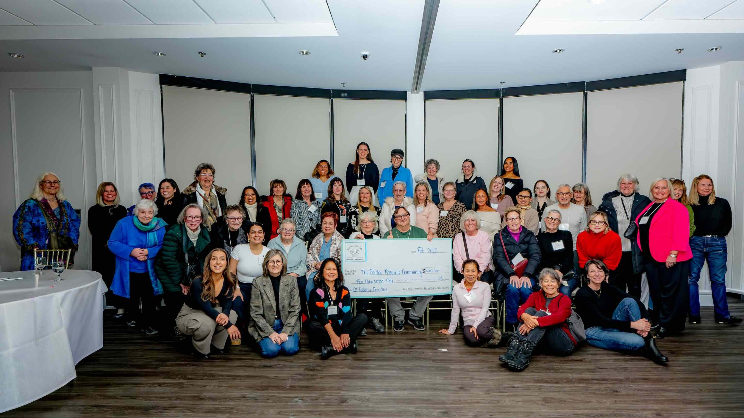 100 Women Who Care Hamilton-Wentworth's winter meeting at Carmen’s. Feb. 4 benefited chosen charity The Bridge Prison to Community.