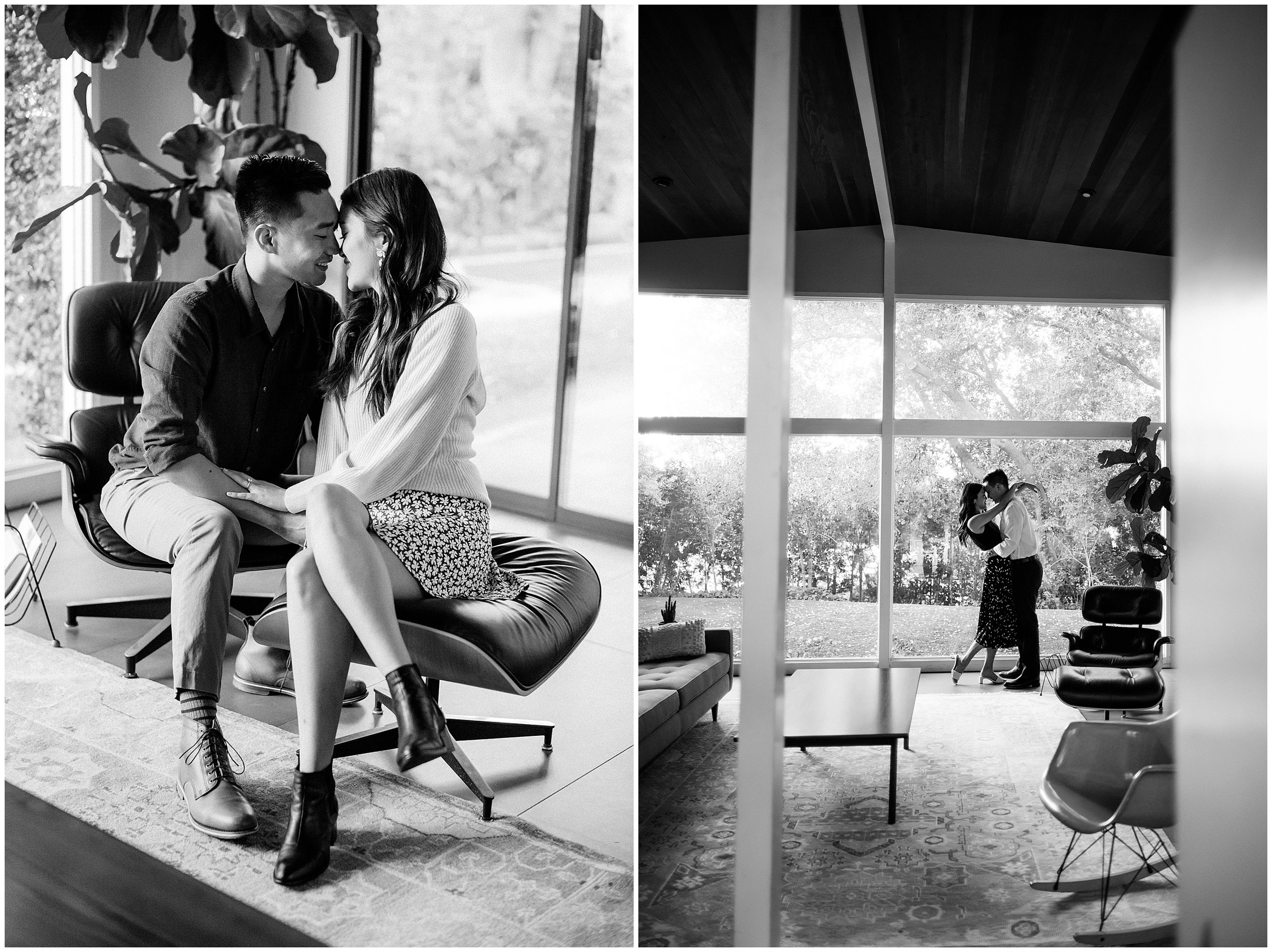 Pasadena Mid-Century Modern Home Engagement Session Jessica & Alric Stewart and Connie Photography_00018.jpg