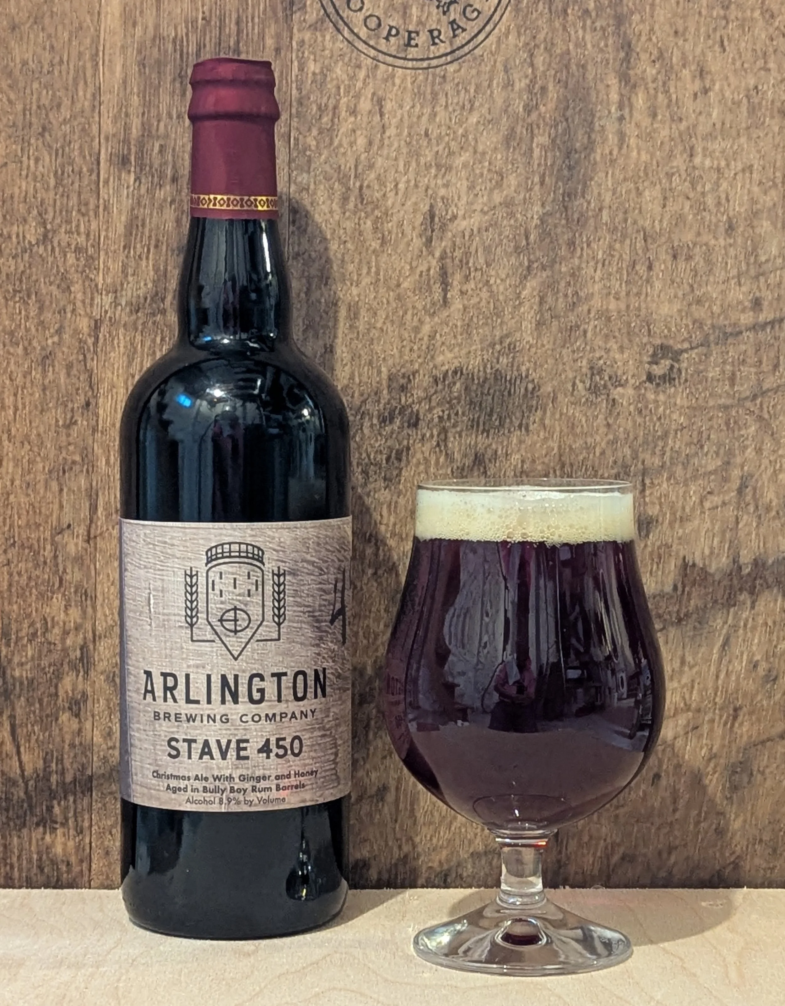 Stave 450 bottle and glass in front of barrel cropped.jpg