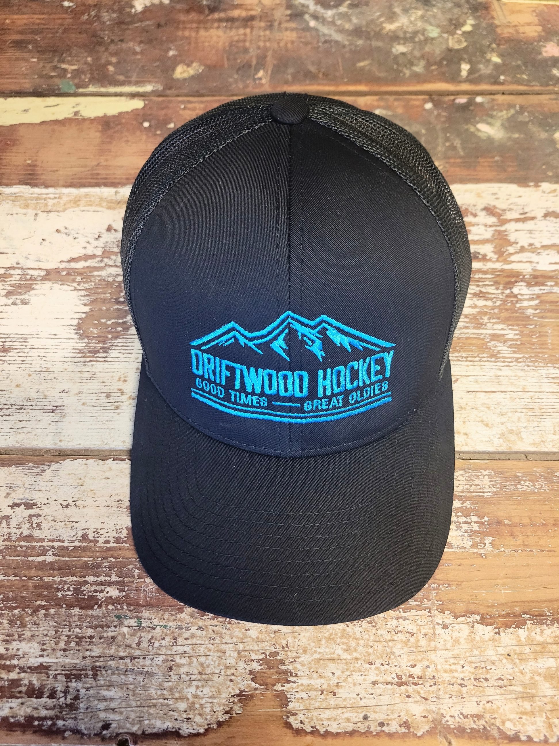 Trucker Hat - Driftwood Electric Blue - Front View.jpeg