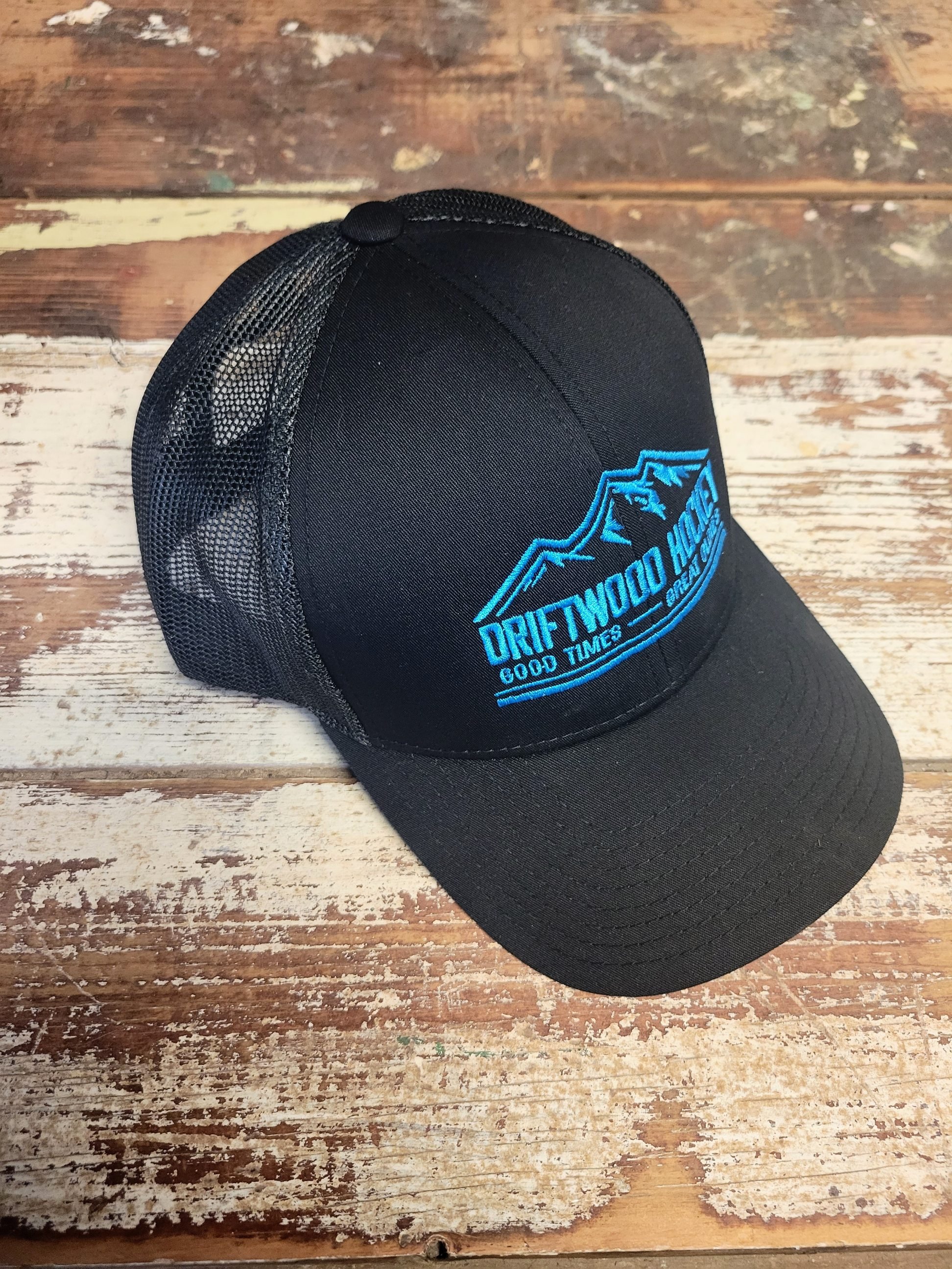 Trucker Hat - Driftwood Electric Blue - Side View.jpeg