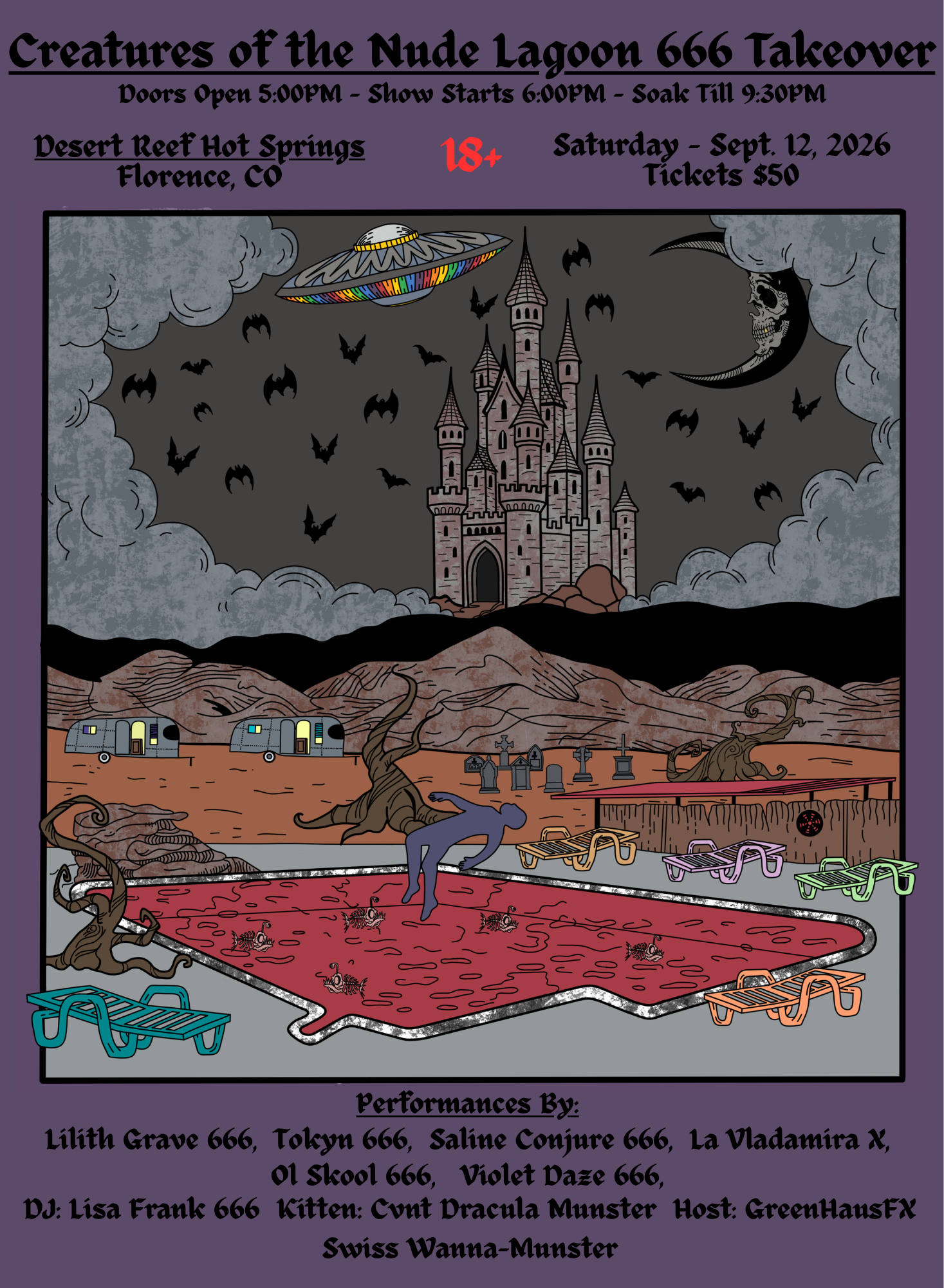 Creatures of the Nude Lagoon: Haus of 666 takeover!