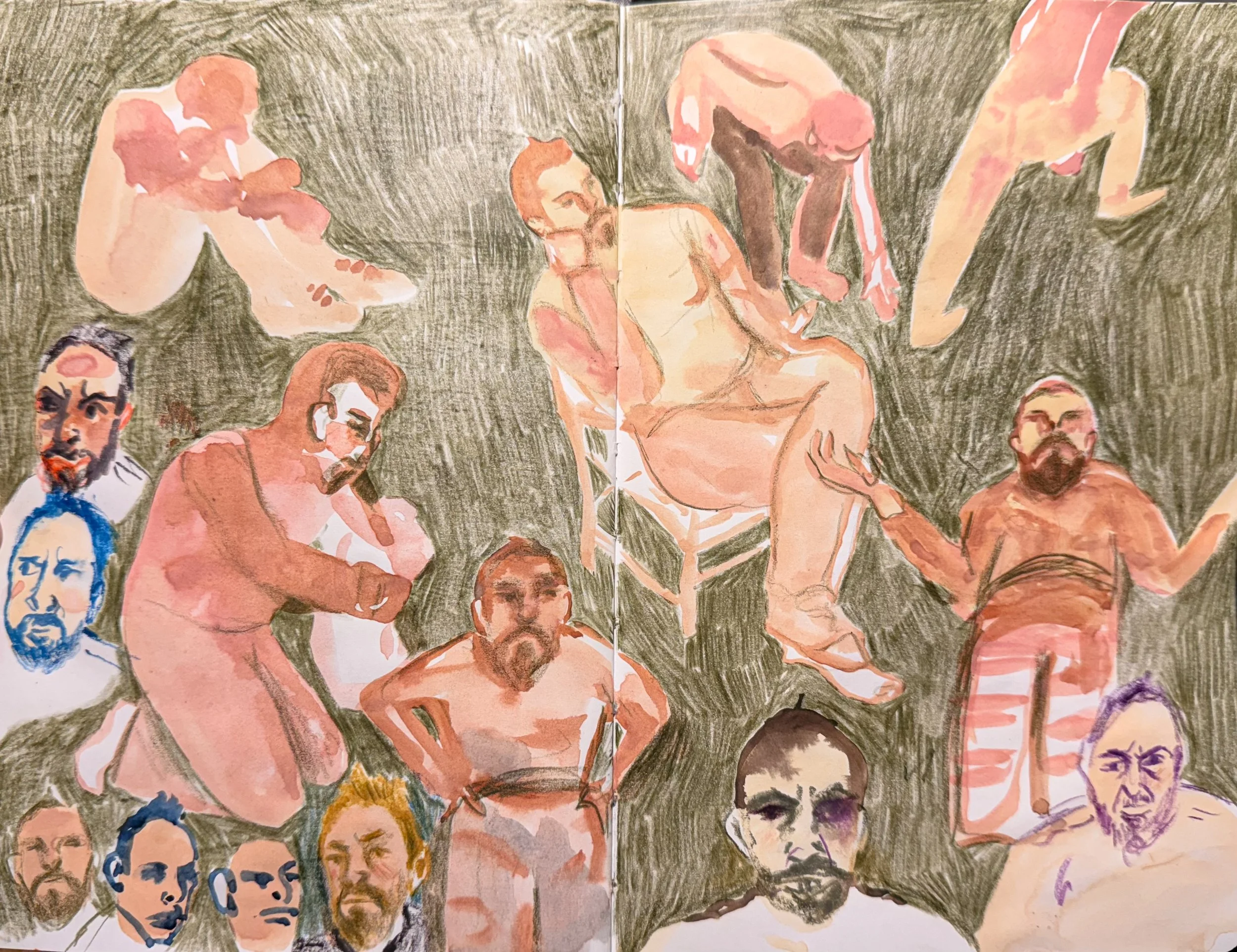 2025. 
Pencil and ink
Drawn from a live model
