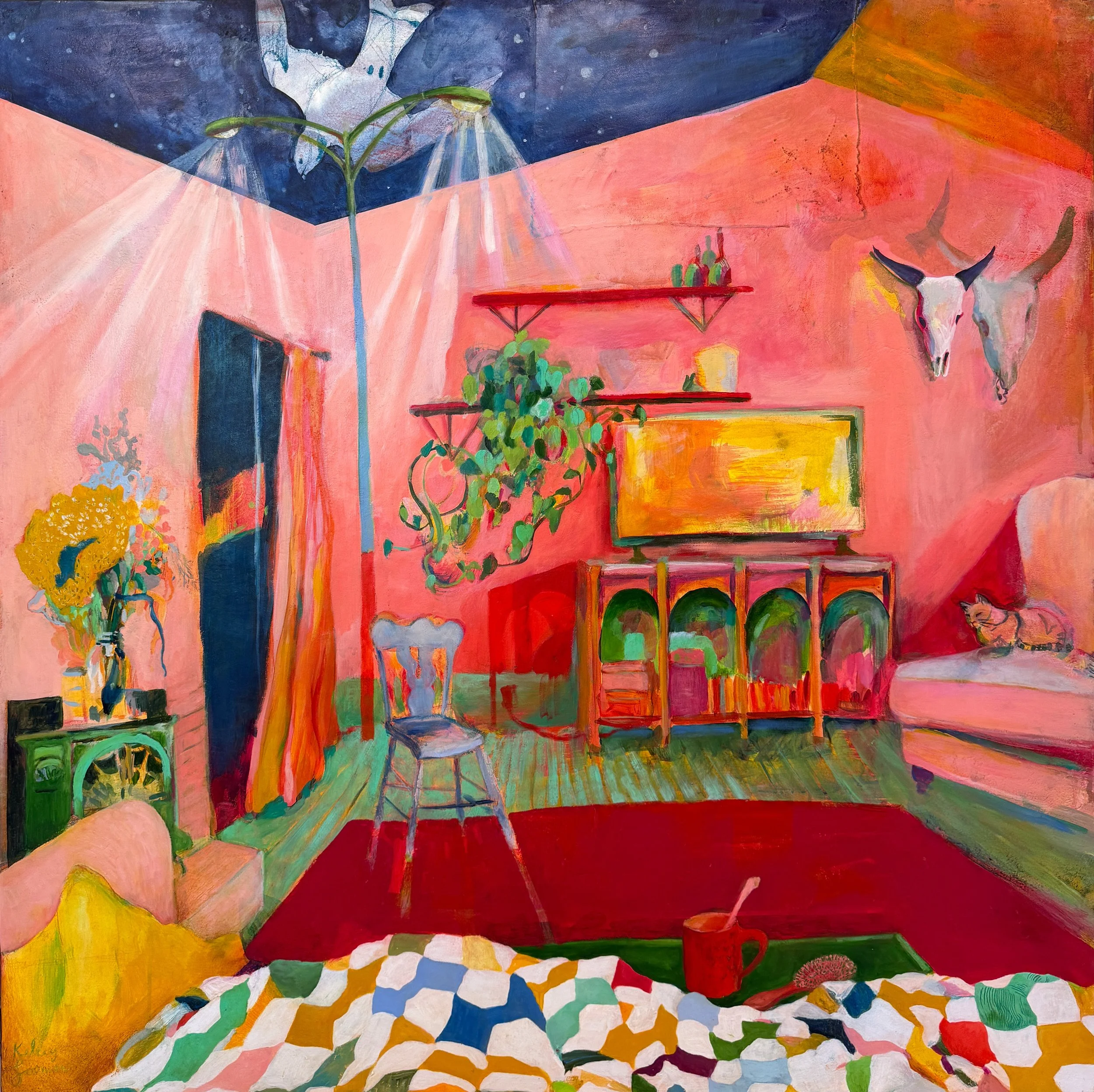 Kelcey Loomer, 101cm x 101cm, Acrylic and Oil on Wood..jpeg