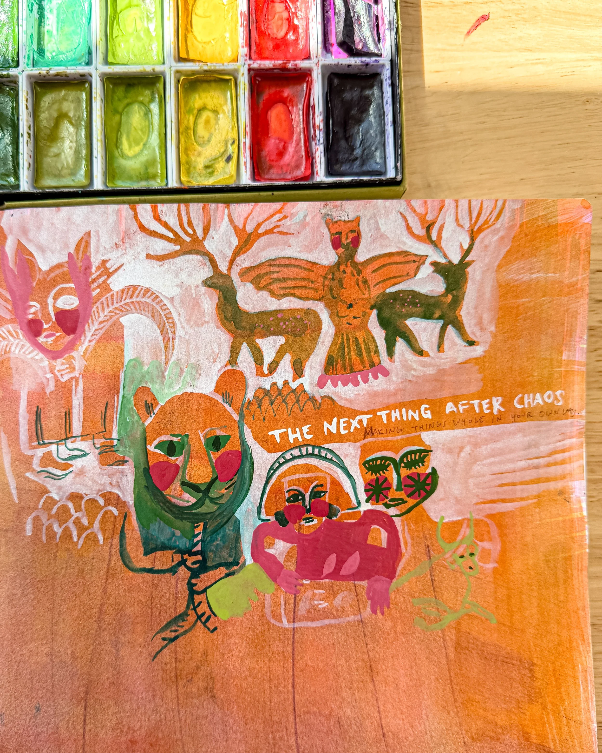 2024. 
Watercolor
Drawn from imagination