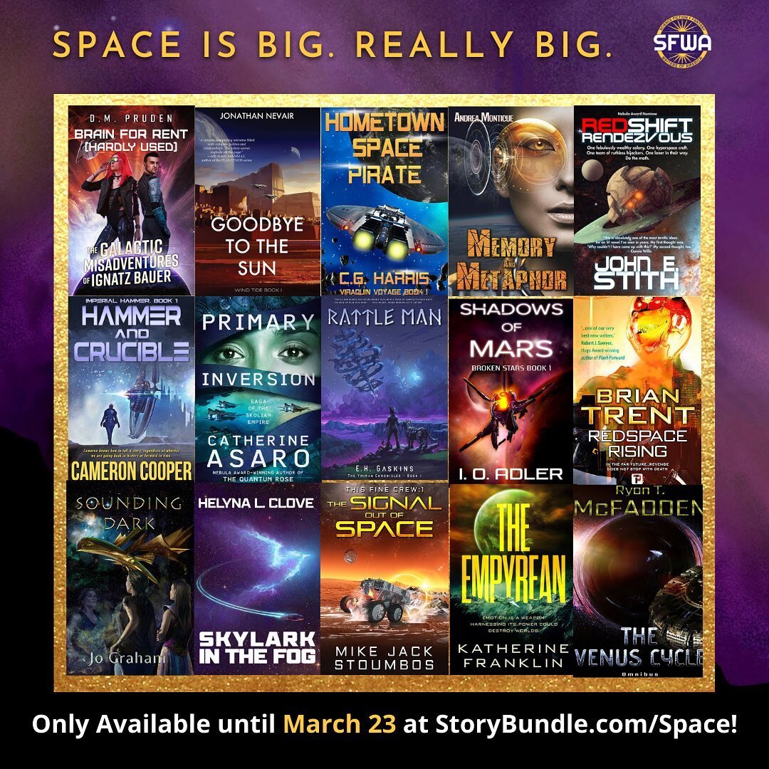 Ready to go on your next space adventure? I&rsquo;ve got you covered with this pay-what-you-want bundle from the Science Fiction &amp; Fantasy Writers Association. Just $20 gets you 15 amazing space opera and SciFi books, including Rattle Man. Check 