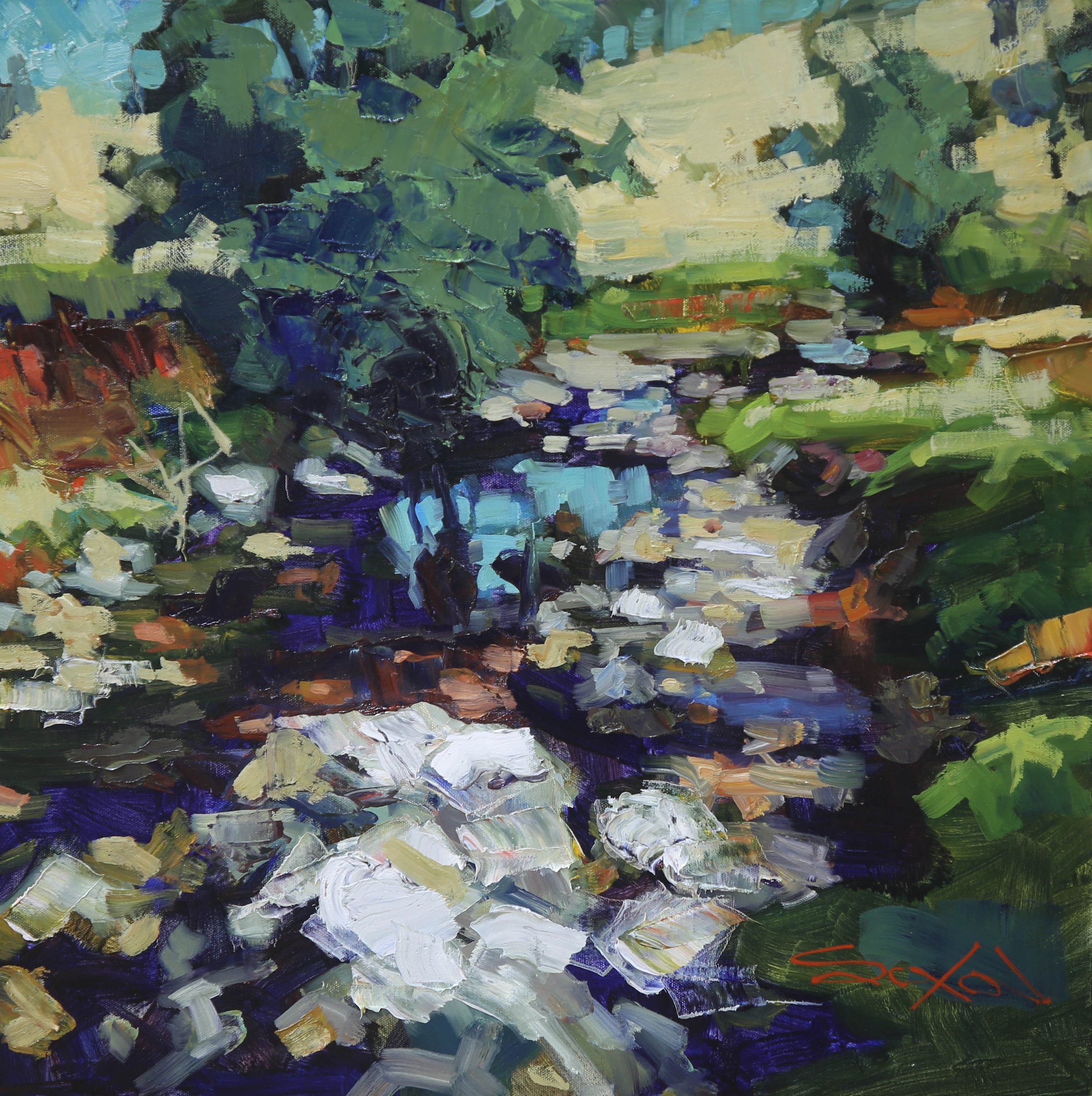 HIGHLY COMMENDED OPEN/CONTEMPORARY - SCOTTS CREEK BY BOB SAXON