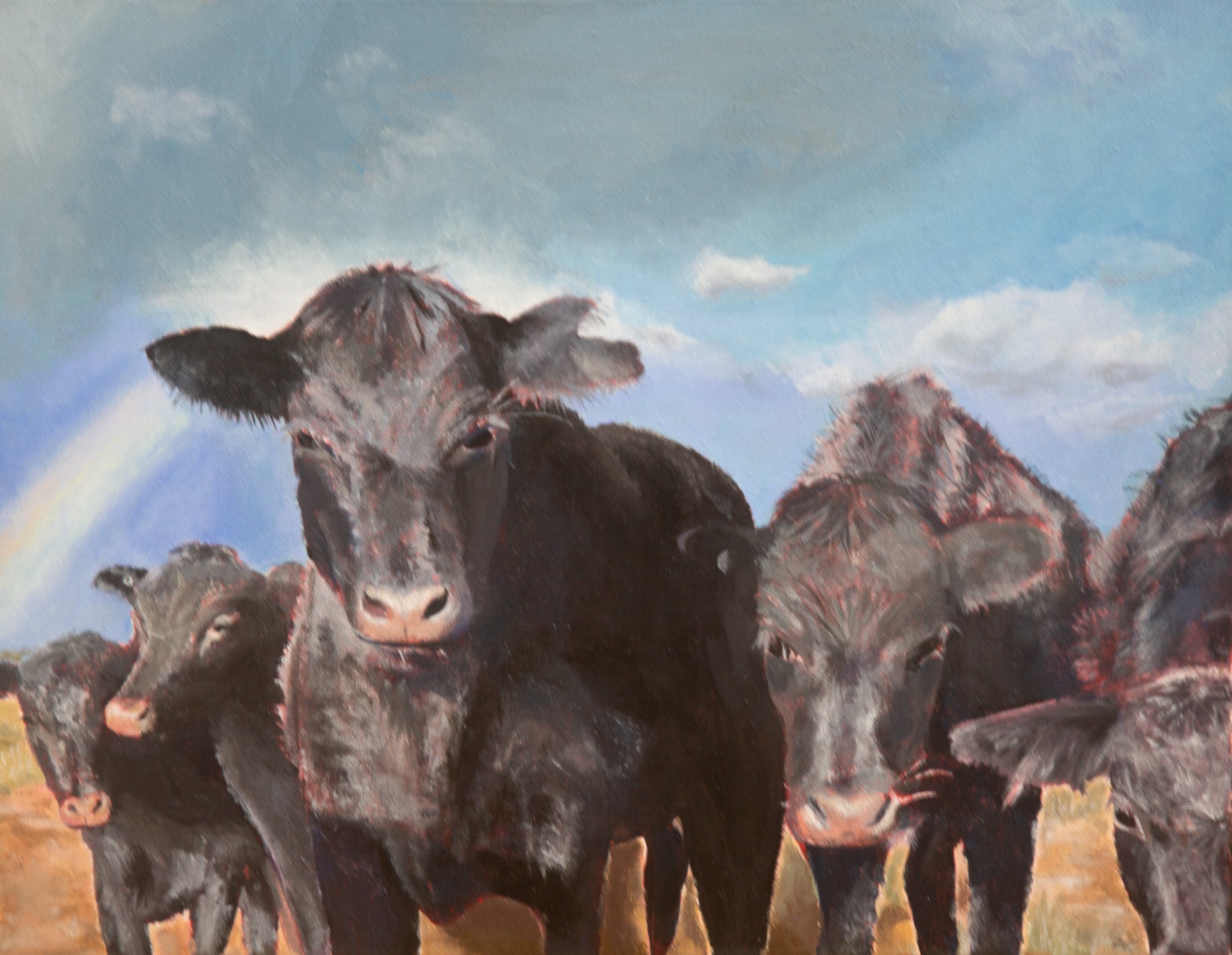 YOUTH 13-15 YEARS 2ND: 11013 ELISABETH O’BRIEN “CATTLE WITH RAINBOW”