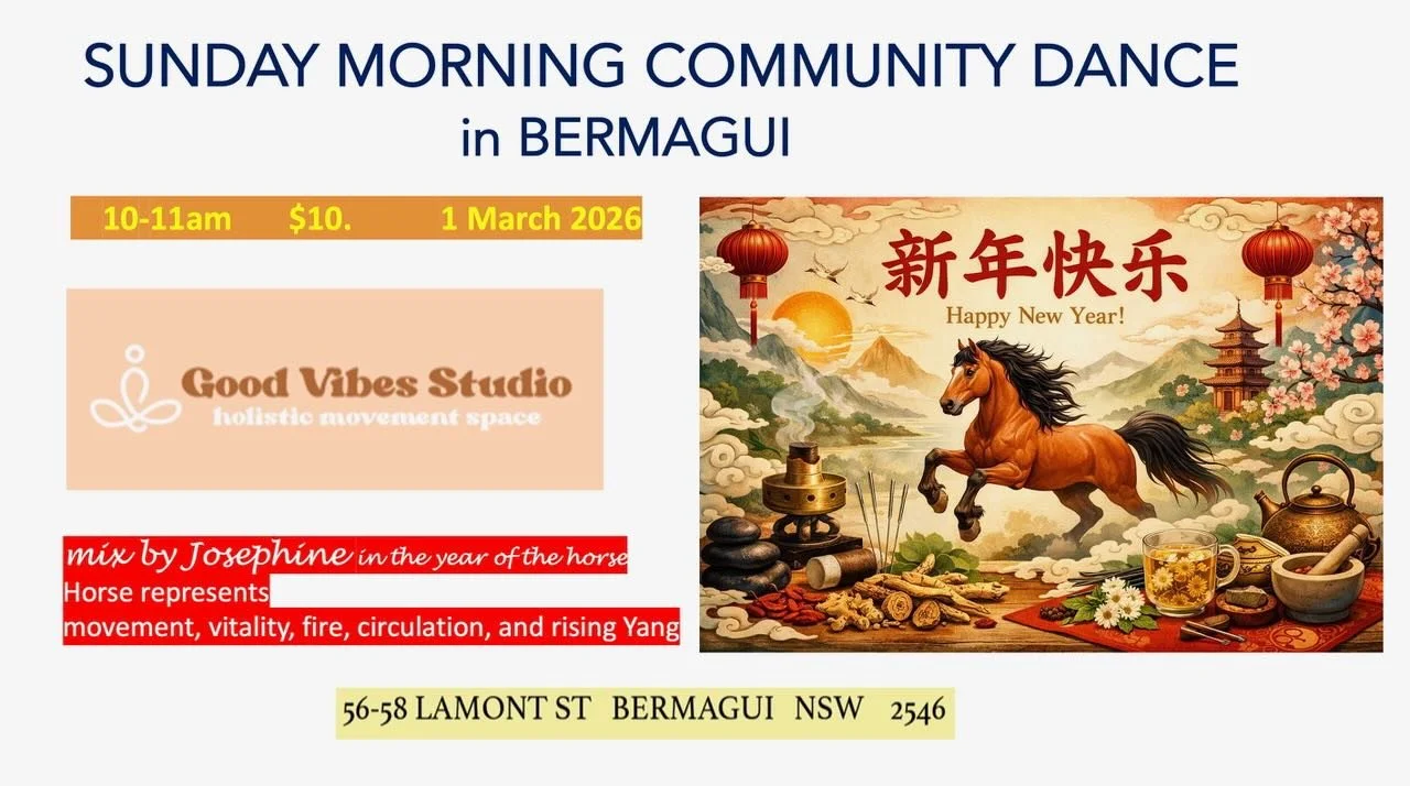 Dear Dancers, 
You&rsquo;re invited to....
Come kick your heels up 
with a spin on sound,
 feeling your flow &amp; letting it go
where your heart intends,
or wants to know xx

Dj Josephine
10am-11
$10 
Good Vibes Studio
Love Sunda, Josephine &amp; Ma
