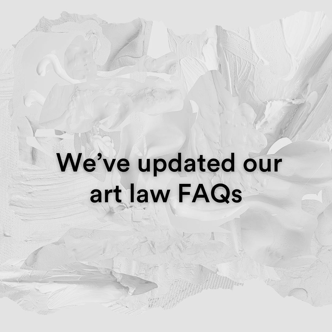 Do you need an art law question answered? We have recently updated our FAQs to include even more art law information! If you are unsure how our Contract Builders can help you, what to do if someone is copying your work, or need more information as to