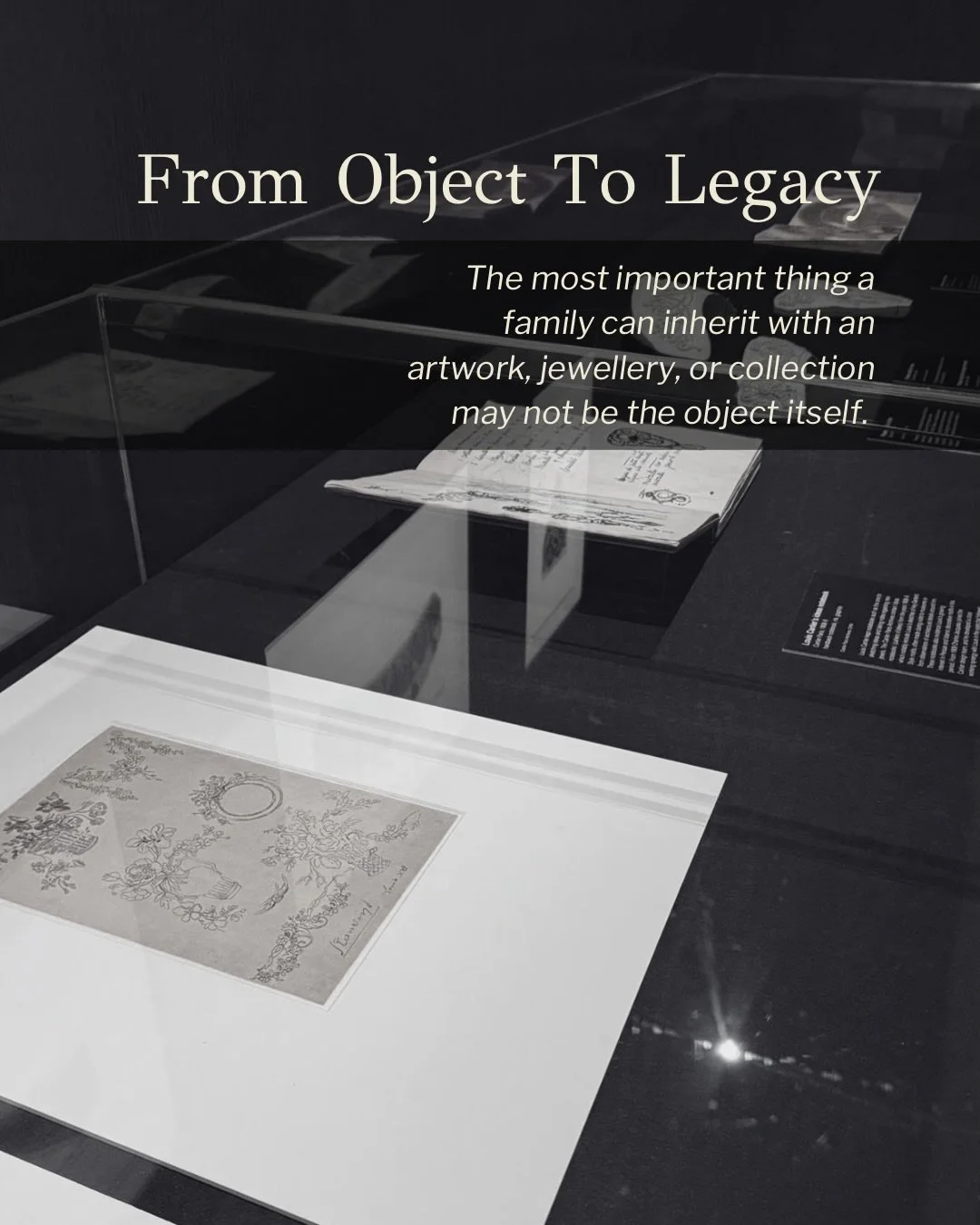 The most important thing a family can inherit with an object may not be the object itself. A painting may be conserved. A jewel may be insured. Its ownership can be documented and its value assessed. What is much harder to preserve is everything that