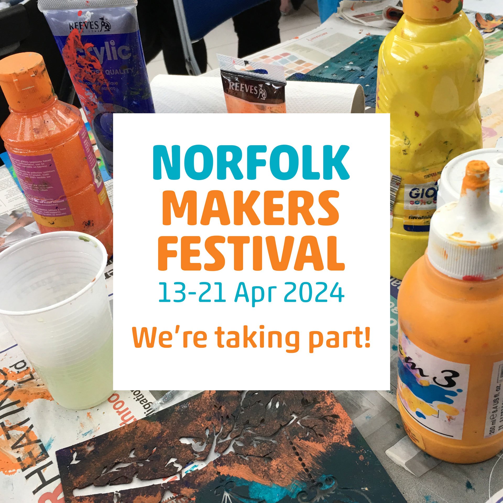 We are excited to say we will be hosting a *free* card making workshop at the Norfolk Makers Festival on Thursday 18th April - 10:00 - 16:00 @ The Forum, and suitable for all ages, under 10's to be supervised please! 

So please come along and suppor