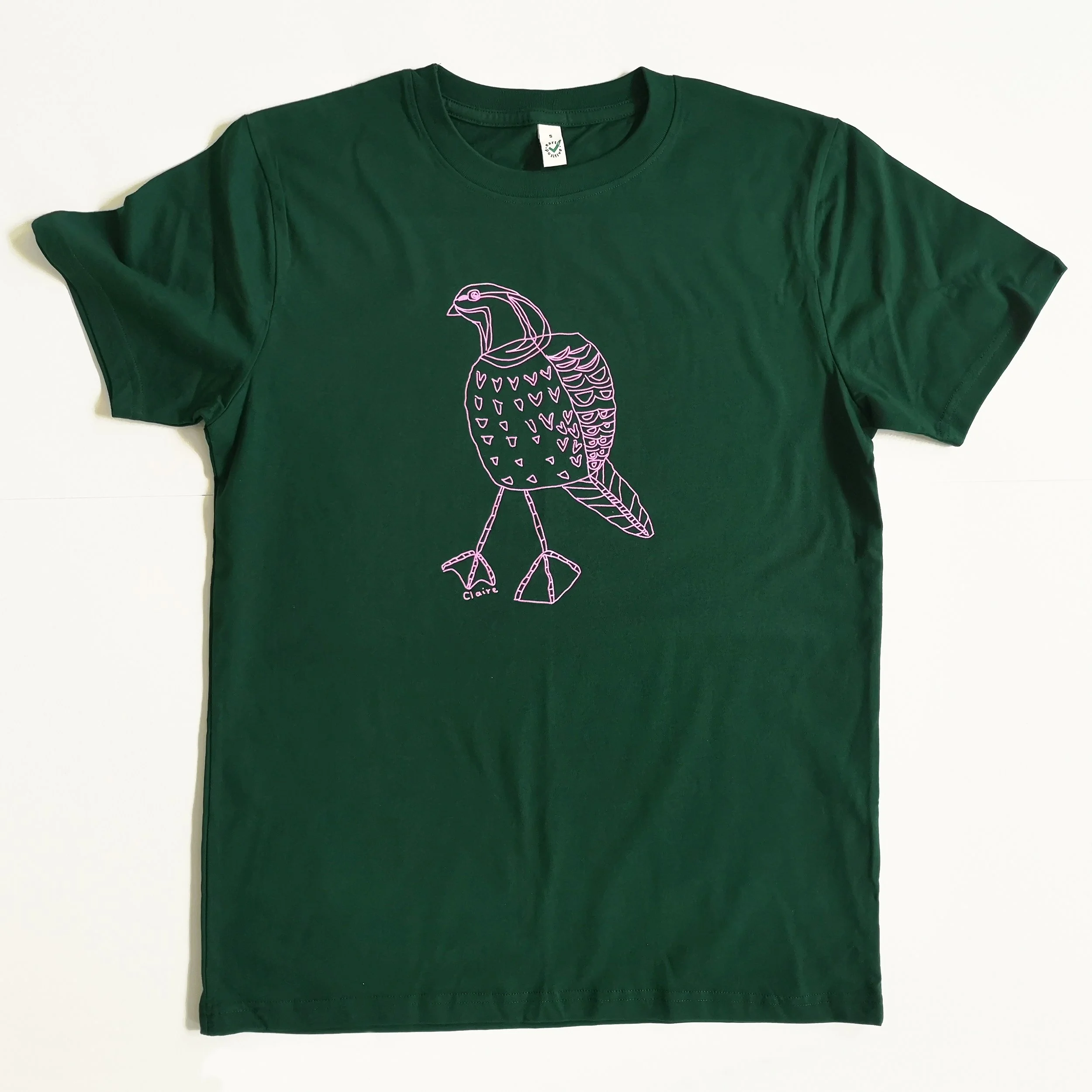 Claire bird - Green T copy.jpg