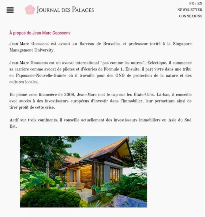 Isan Golf Adventure Hotel in Thailand featured in Journal des Palaces