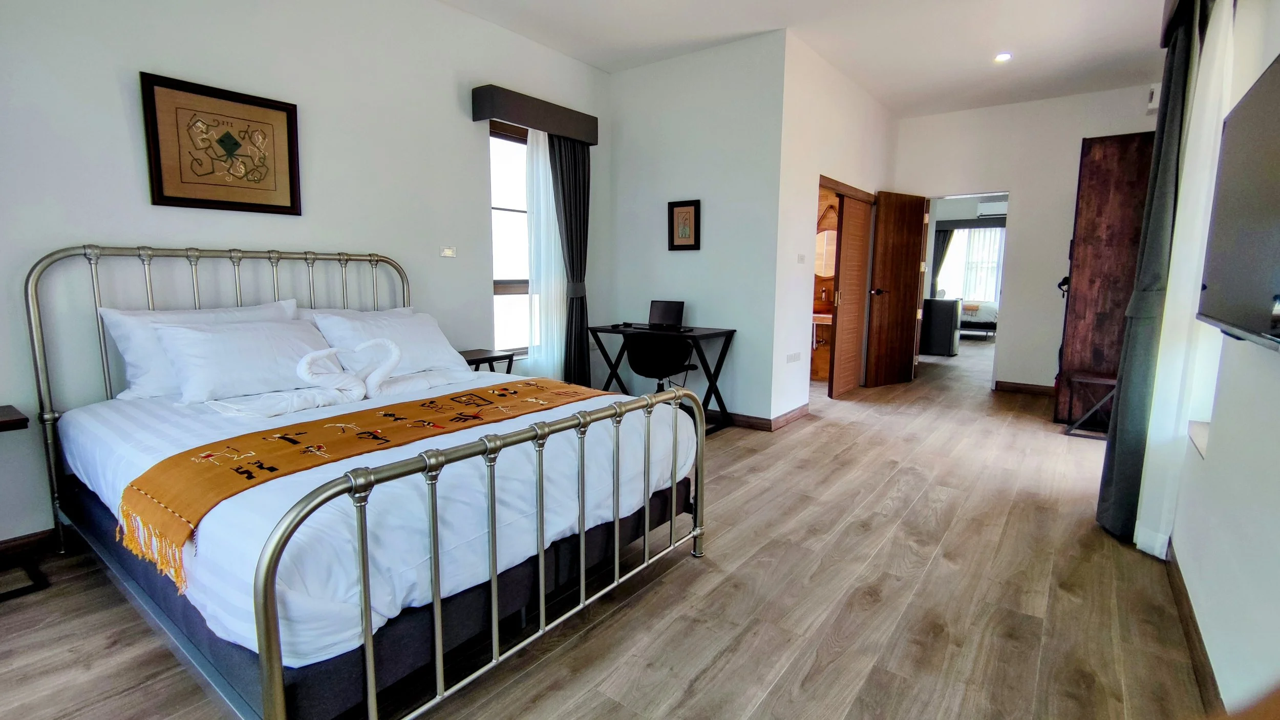 Modern design bungalow boutique hotel, spacious room, Udon Thani Isan Thailand