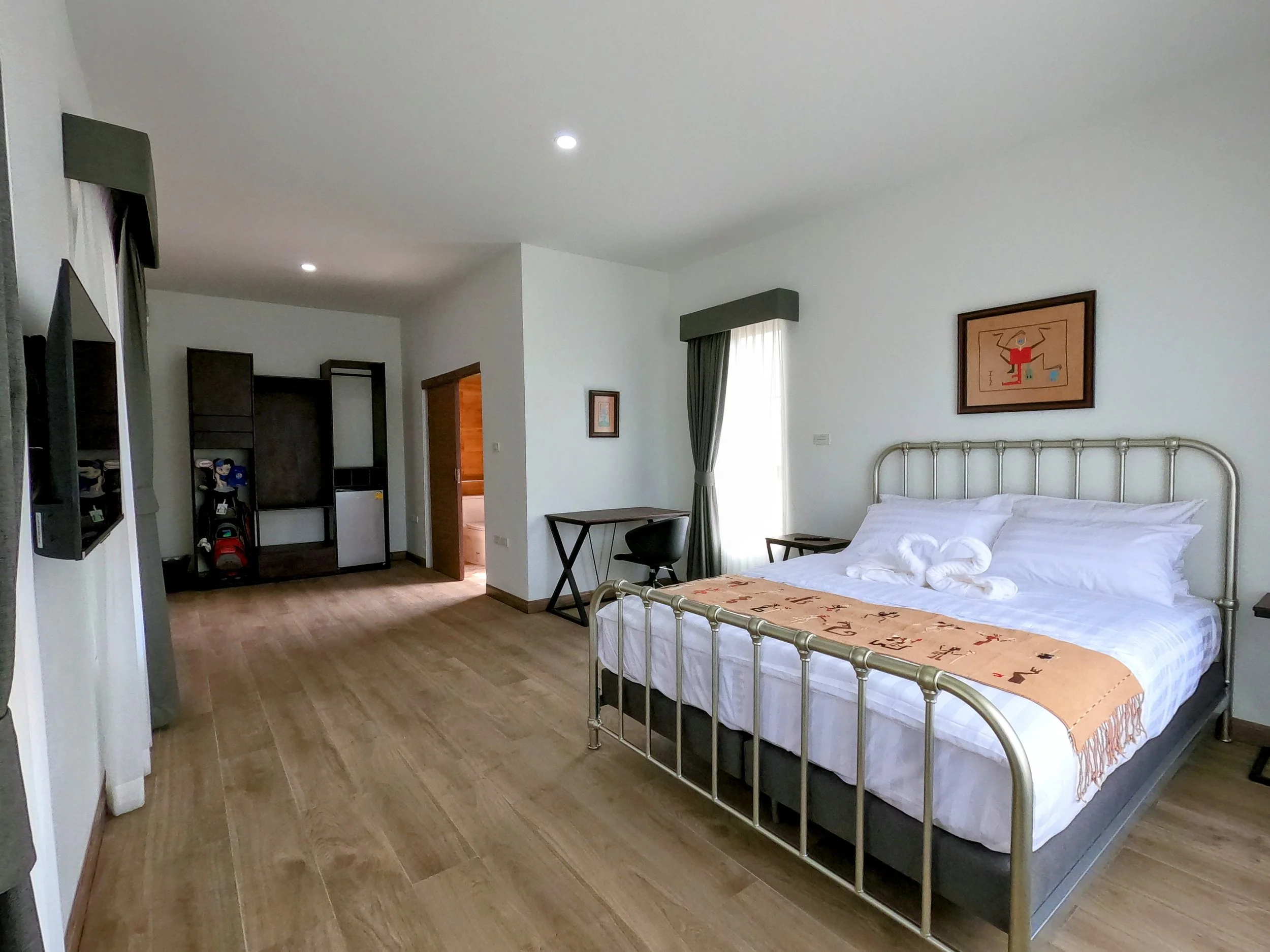 Modern design bungalow boutique hotel, spacious room, Udon Thani Isan Thailand