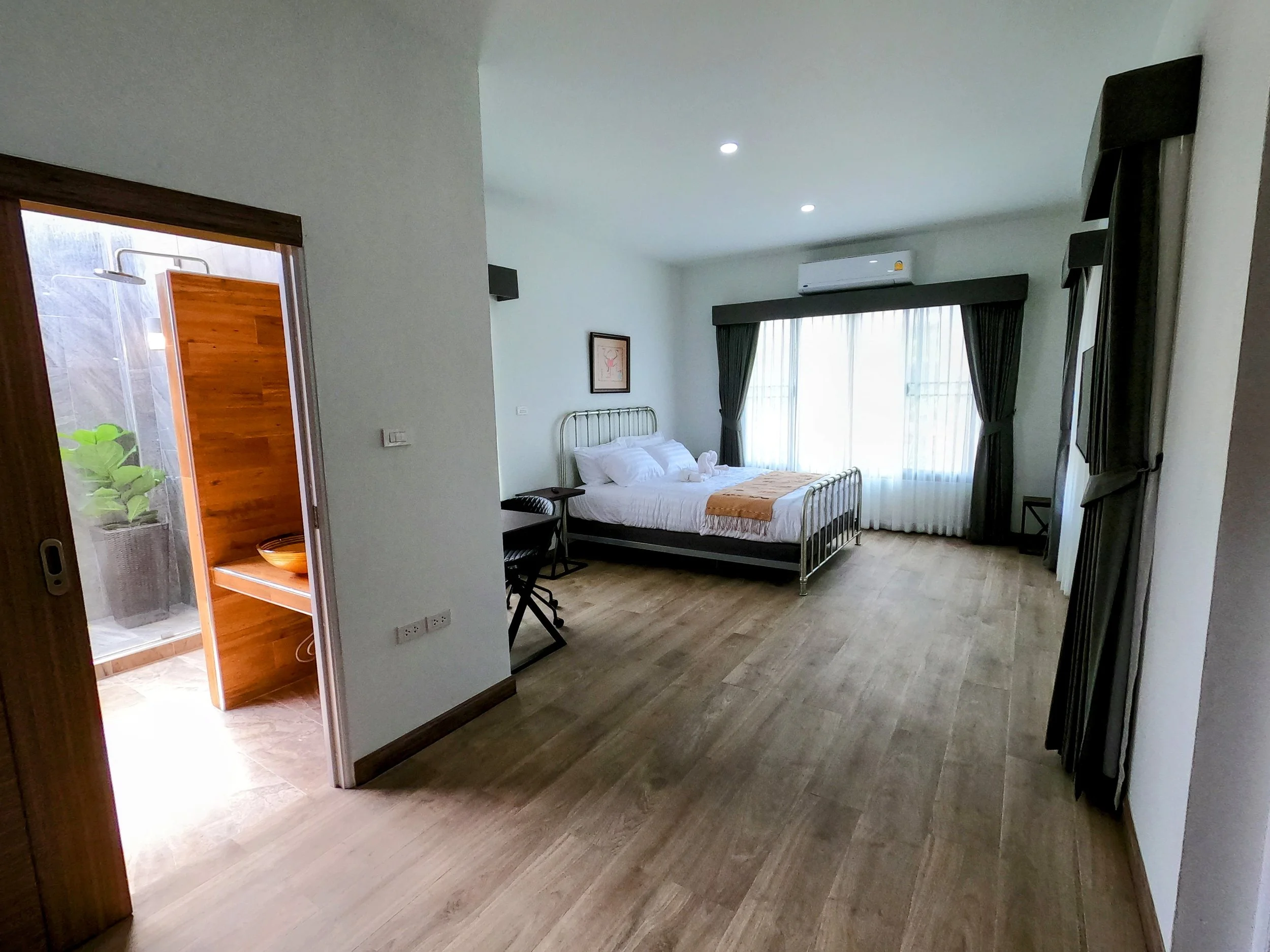 Modern design bungalow boutique hotel, spacious room, Udon Thani Isan Thailand