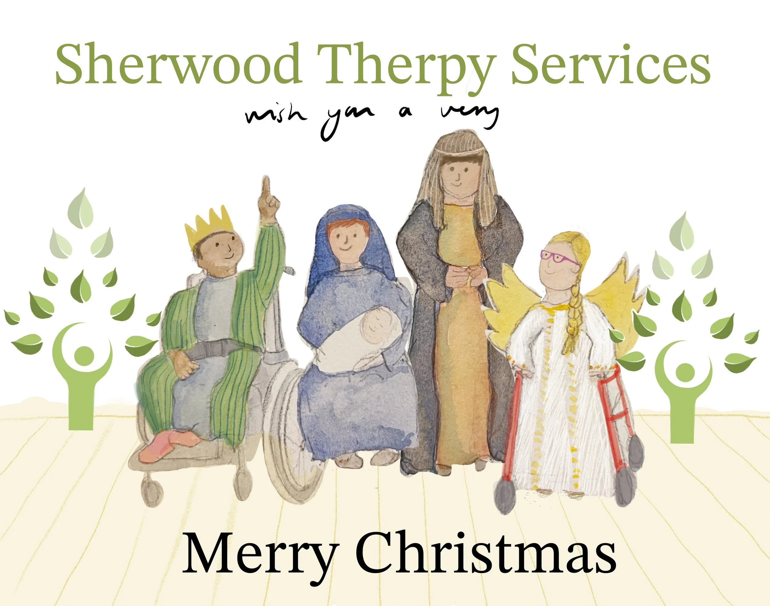 Christmas card with disabled children in a nativity.jpg