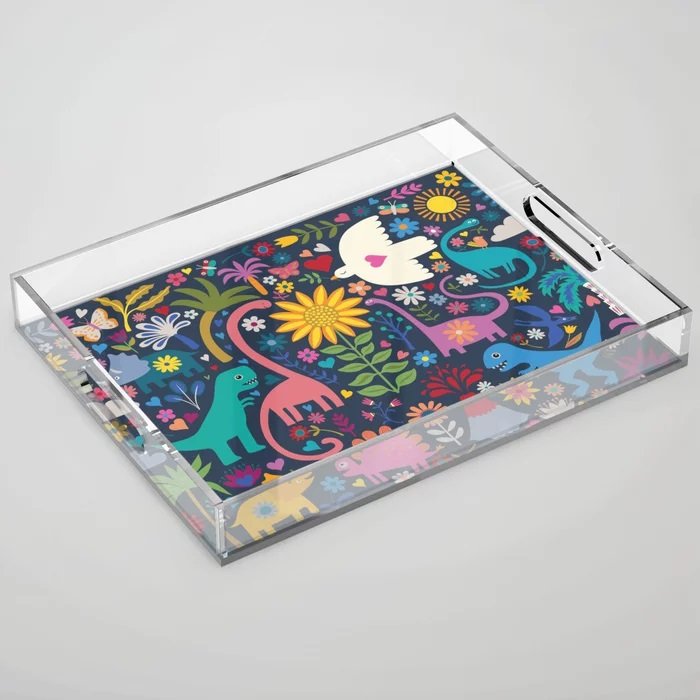 Peace, Love and Dinosaurs - Acrylic Tray