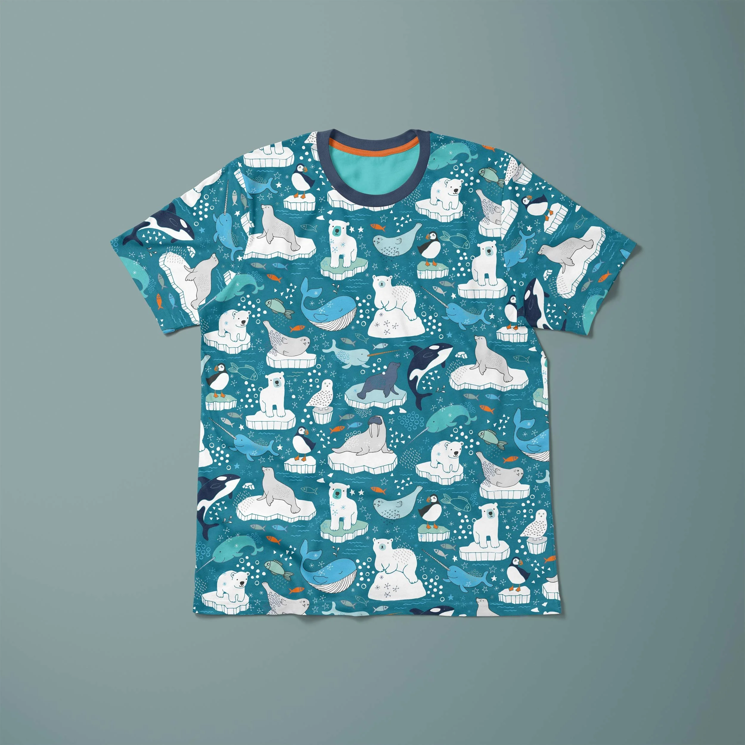 T-Shirt-teal-Arctic-animals.jpg