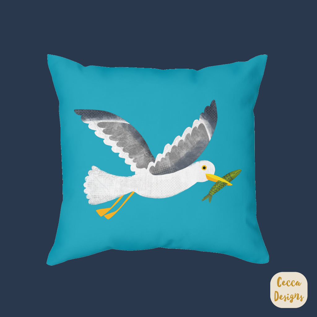 Seagull pillow on navy.png