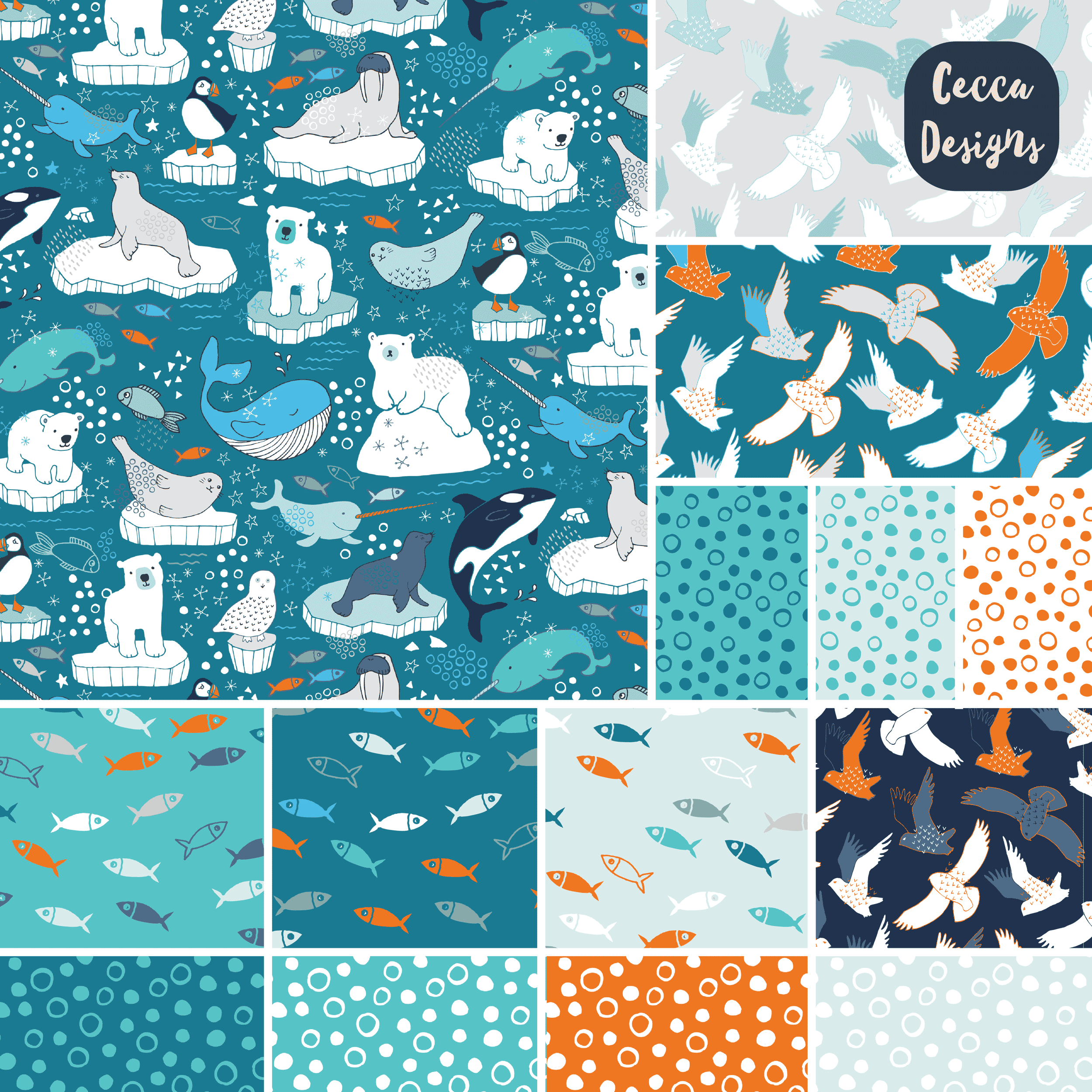 Pattern-Mosaic-Arctic-Animals-teal-and-orange-01.png