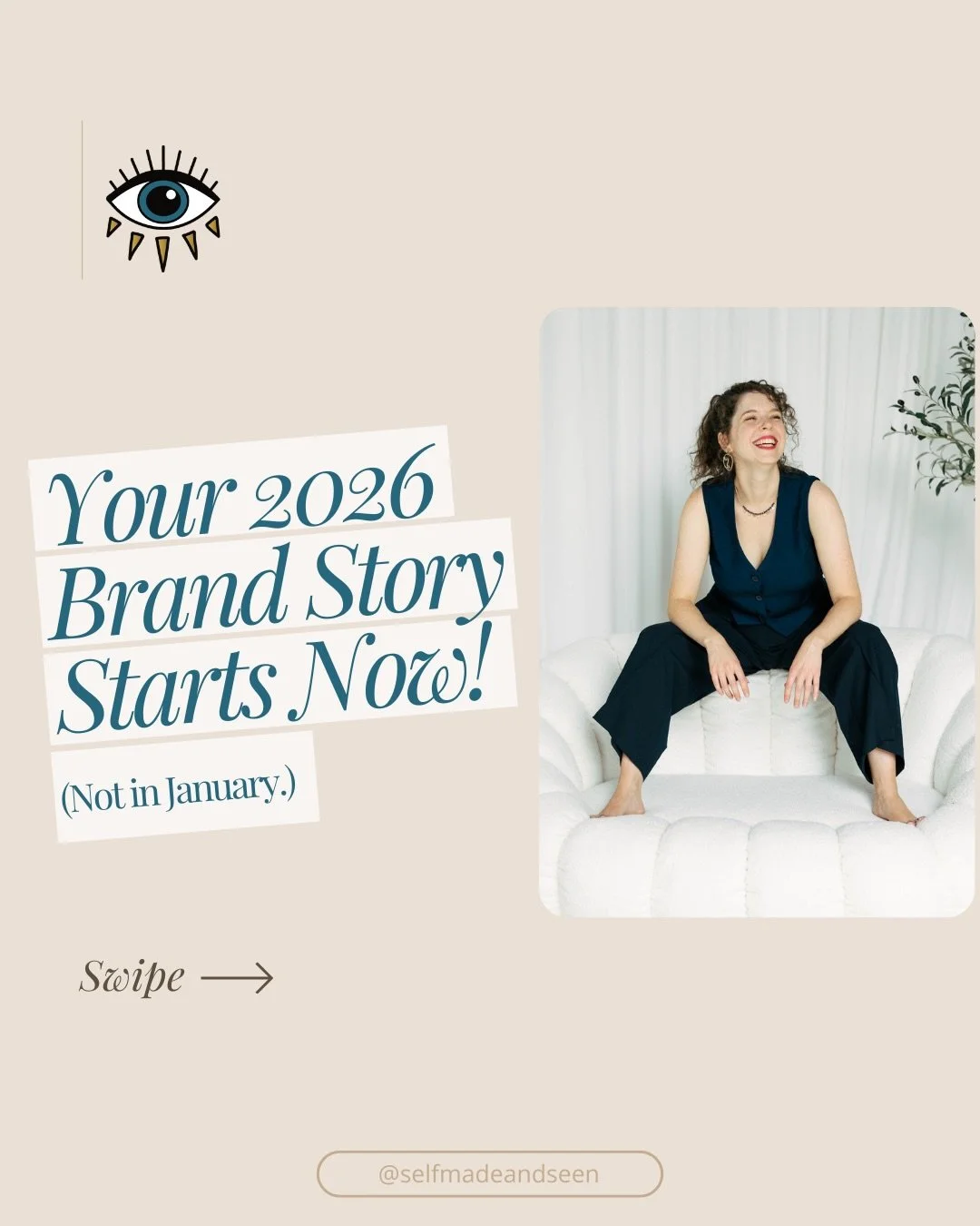 ✨ Your 2026 brand story is already taking shape...⁠
⁠
...in your ideas, offers, and the direction you&rsquo;re heading.⁠
⁠
Your visuals should support that future of where you&rsquo;re going next, not just reflect just reflect where you&rsquo;ve been