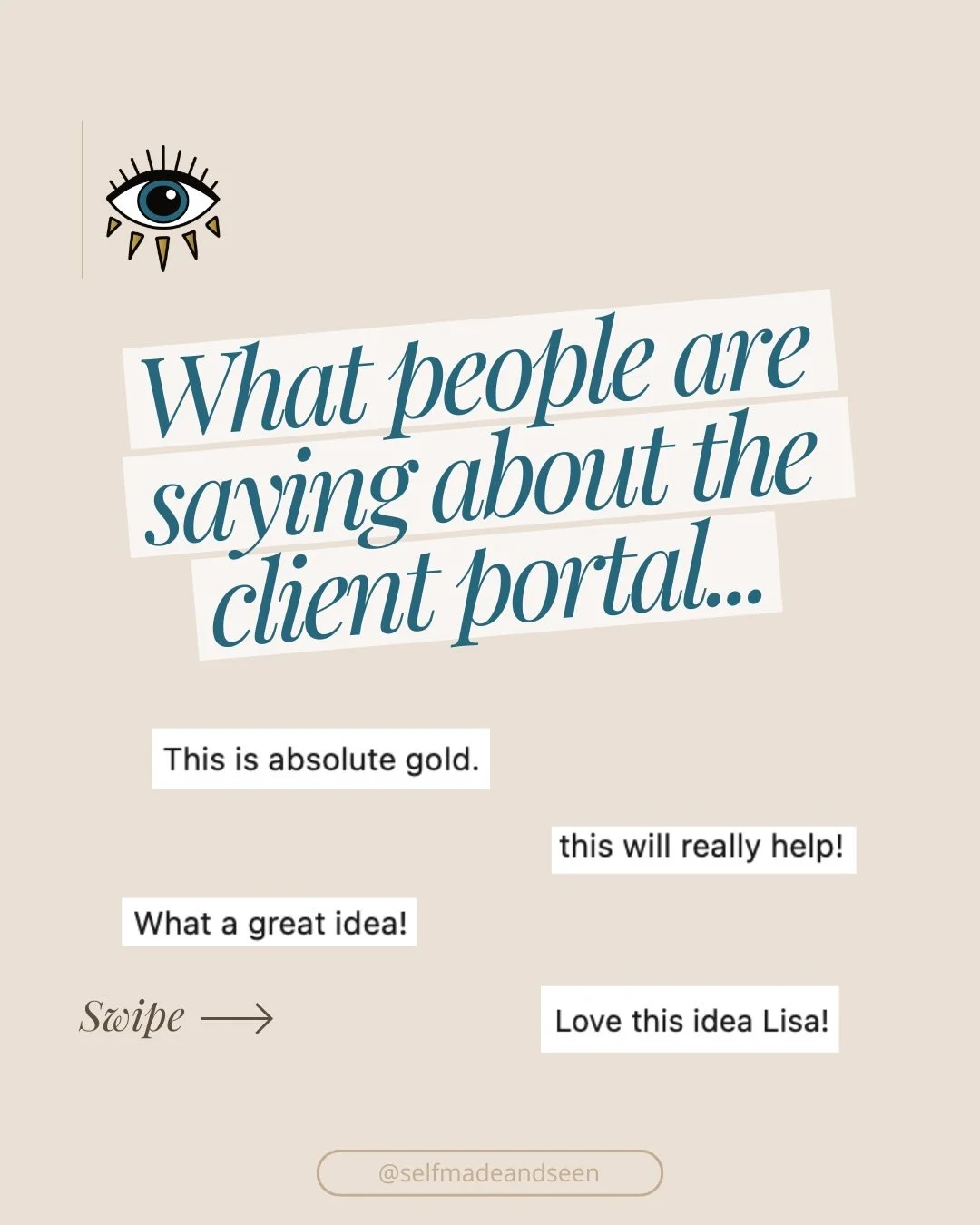 What people are saying...⁠
⁠
Before sharing the client portal with a single client, I&rsquo;ve already been getting messages and comments from business owners - coaches, strategists, brand designers - all saying the same thing.⁠
⁠
That this is exactl
