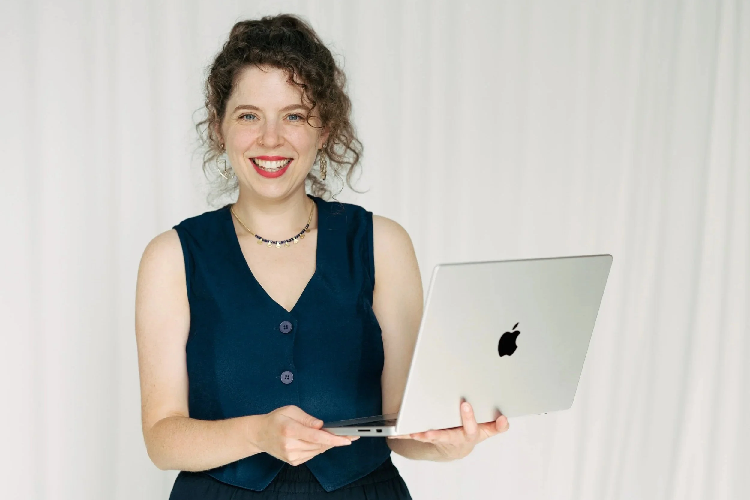 Entrepreneur planning and updating brand visuals for strategic growth